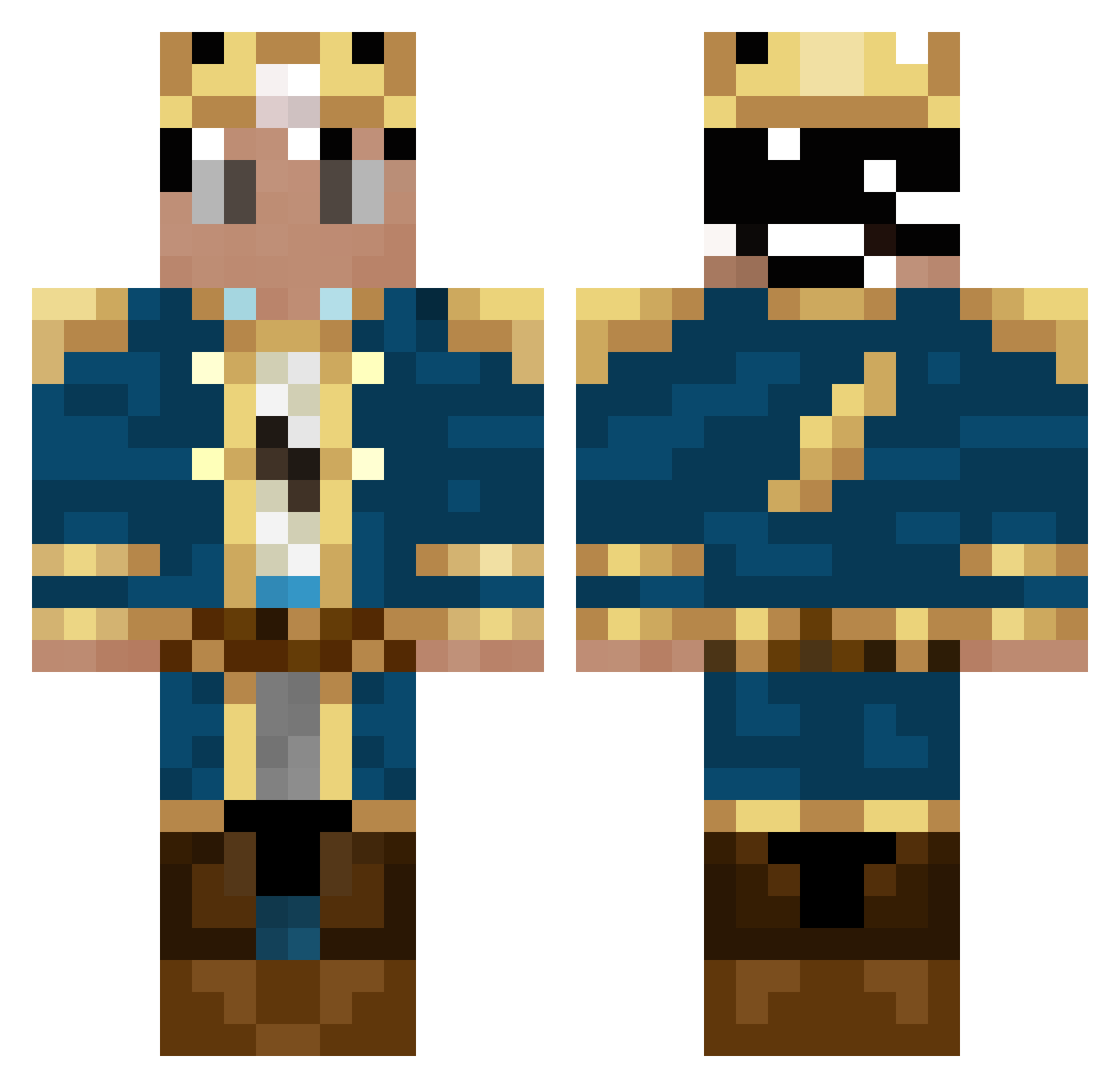 LordRhys_ Minecraft skin, front and back view