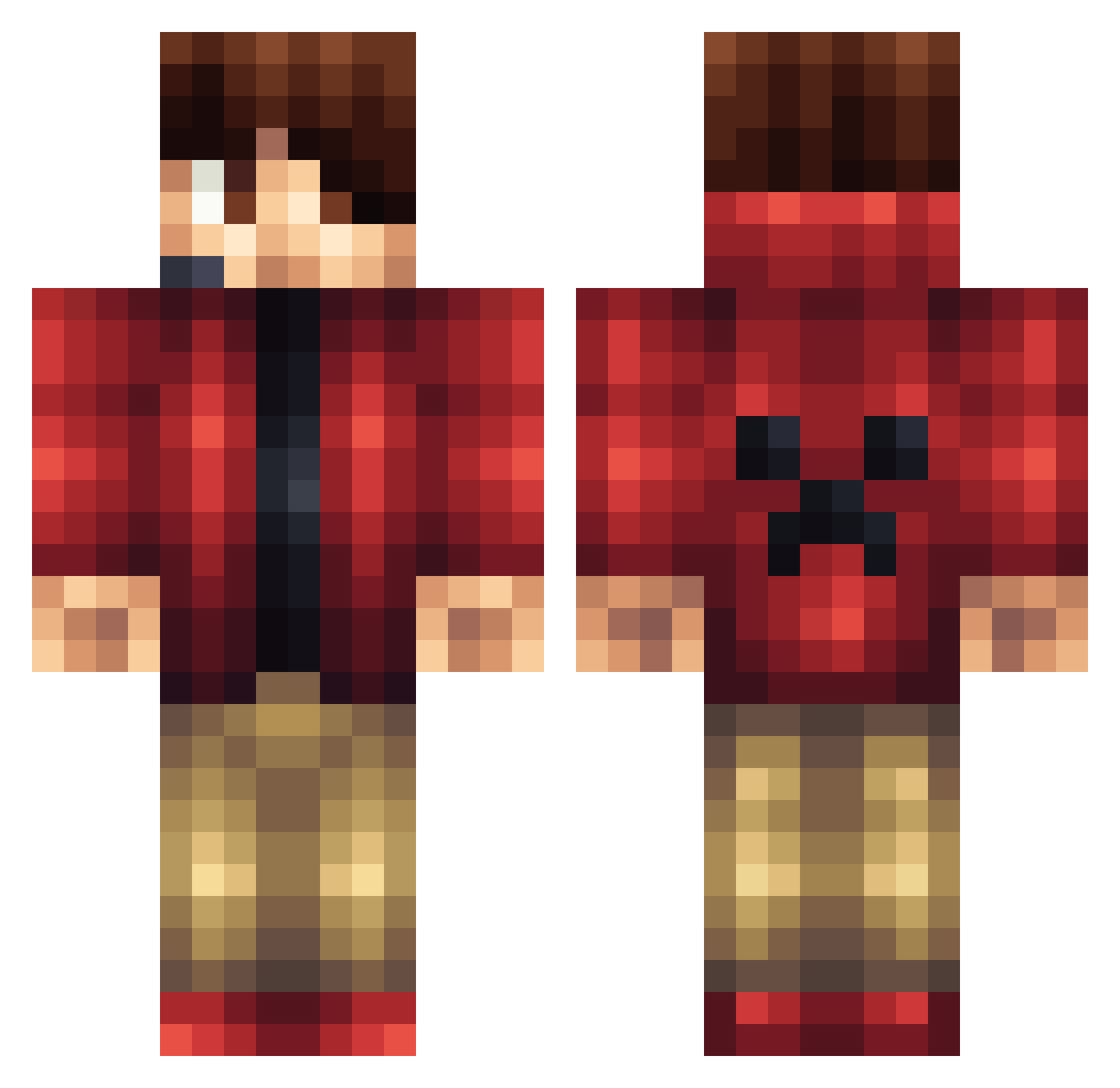 Captain_Rage_13 Minecraft skin, front and back view