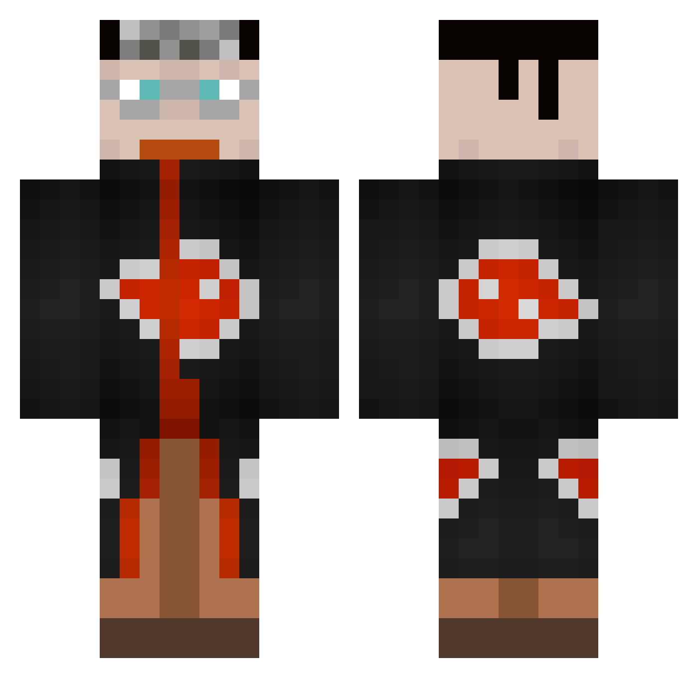 Dcdude7 Minecraft skin, front and back view