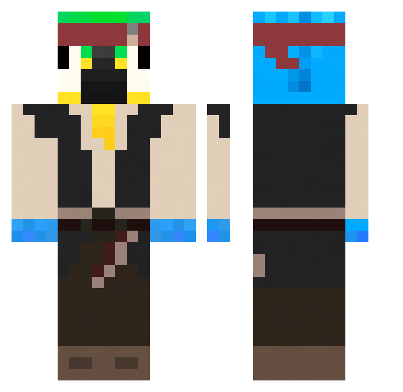 Wathis_Malter Minecraft skin, front and back view