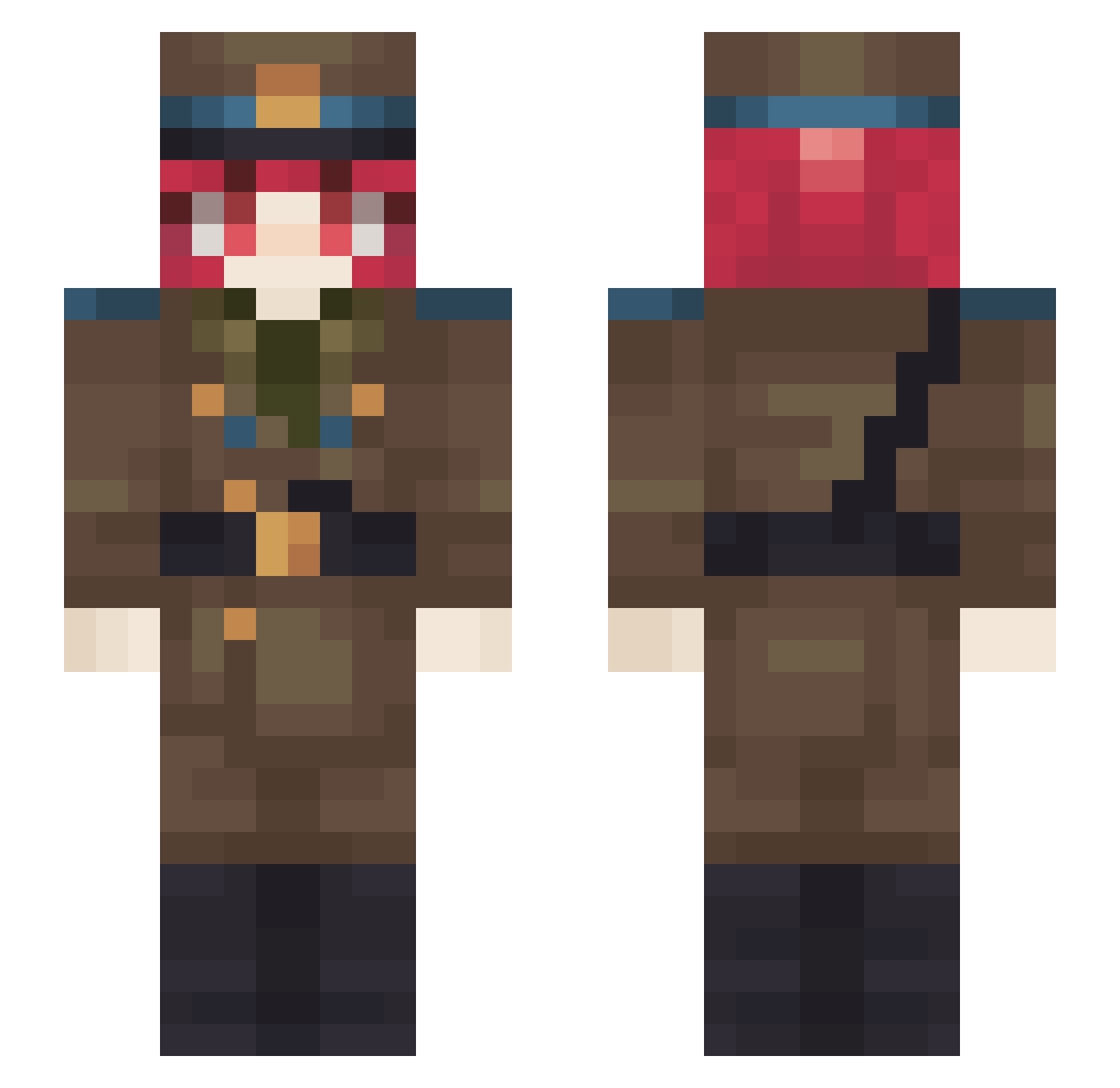 Jorgingo Minecraft skin, front and back view