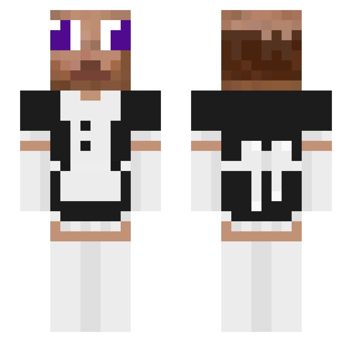 SSamBBongHaNo Minecraft skin, front and back view