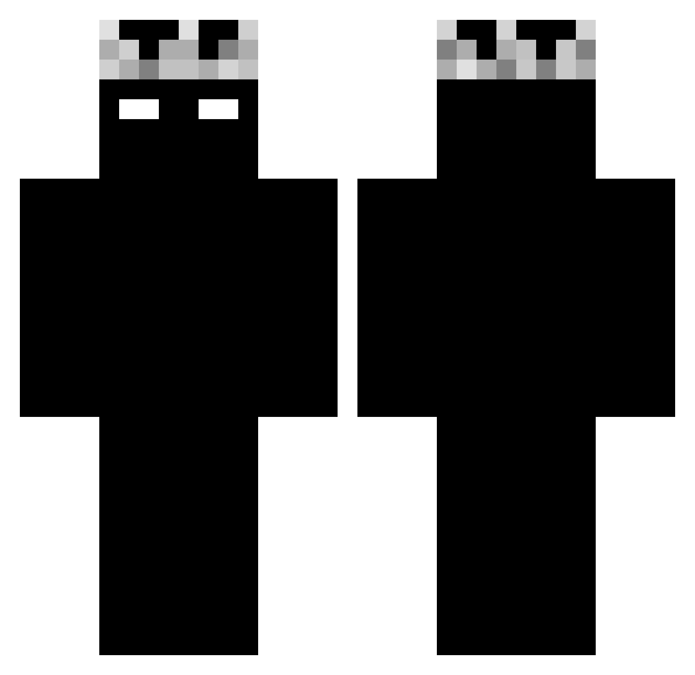 Shyfel Minecraft skin, front and back view