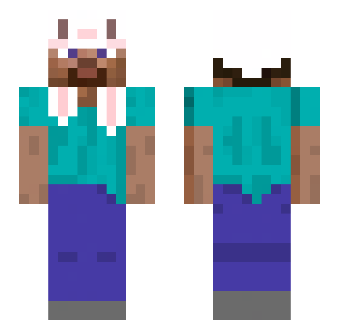 _Lazi Minecraft skin, front and back view