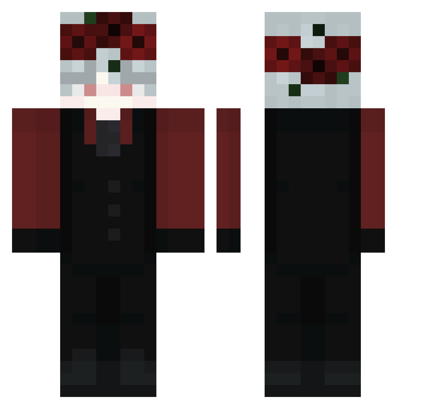 zzsK_ Minecraft skin, front and back view