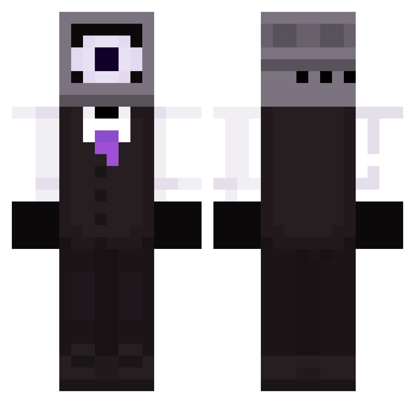 Z3N1TH_772 Minecraft skin, front and back view