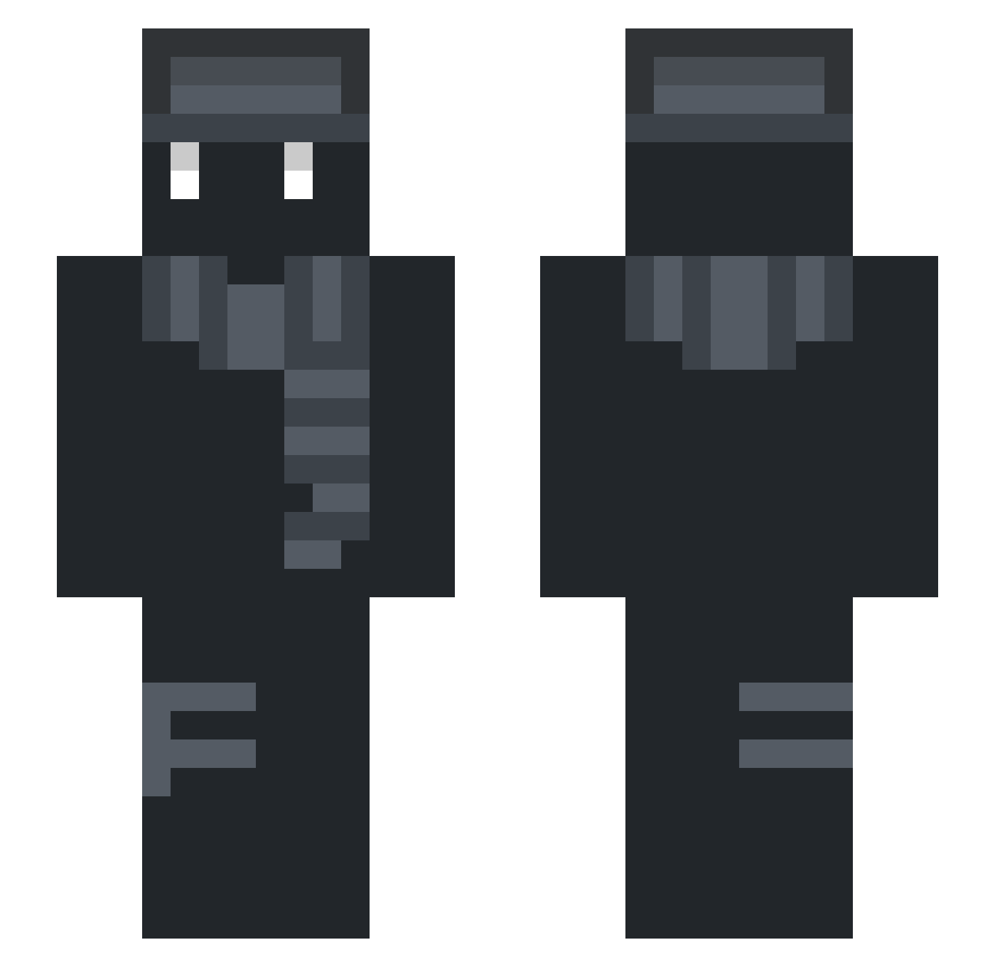 TrashTappi Minecraft skin, front and back view