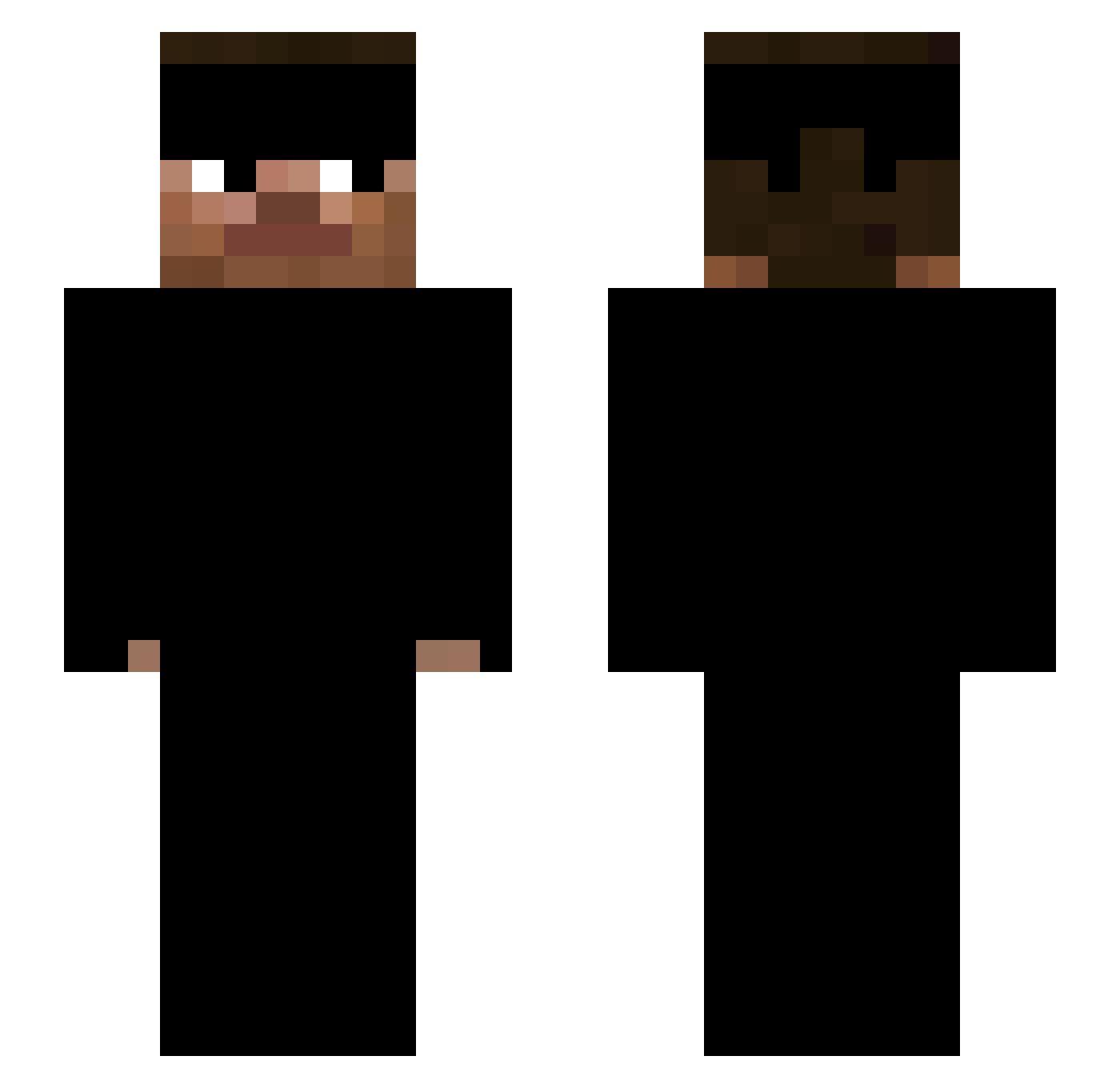 OtterMilo Minecraft skin, front and back view