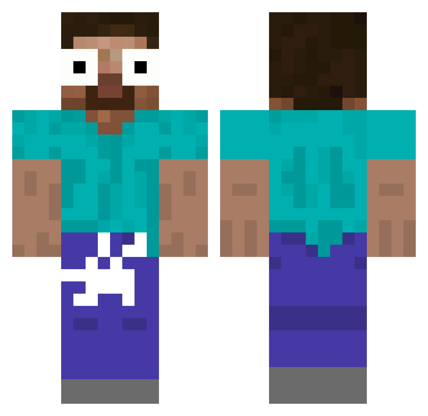 beanbon_ Minecraft skin, front and back view