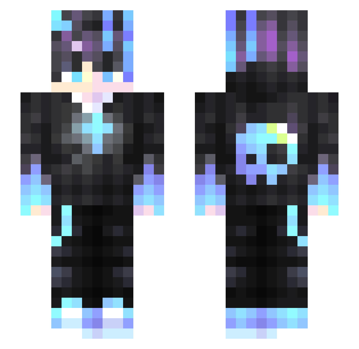 Alexey12 Minecraft skin, front and back view