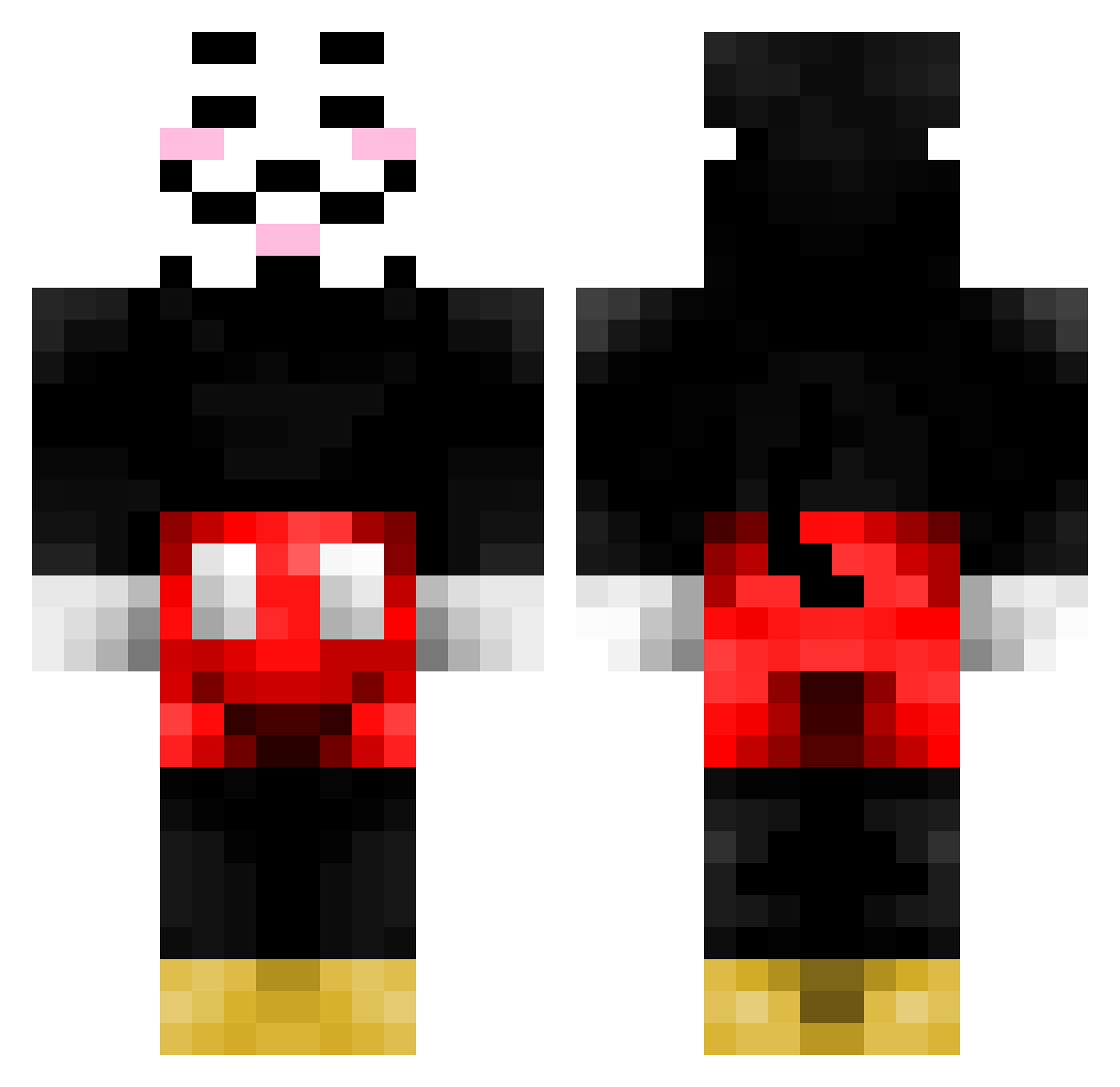Subsidy Minecraft skin, front and back view