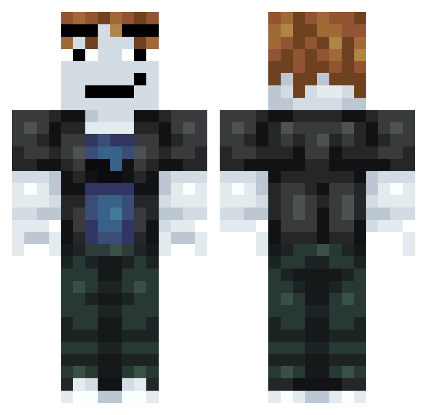 ManoGabu Minecraft skin, front and back view