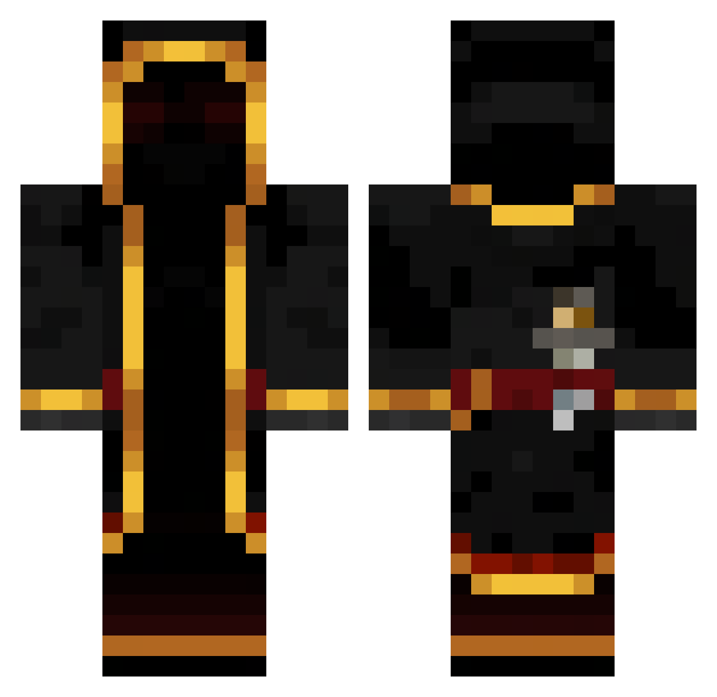Misty_x_ Minecraft skin, front and back view