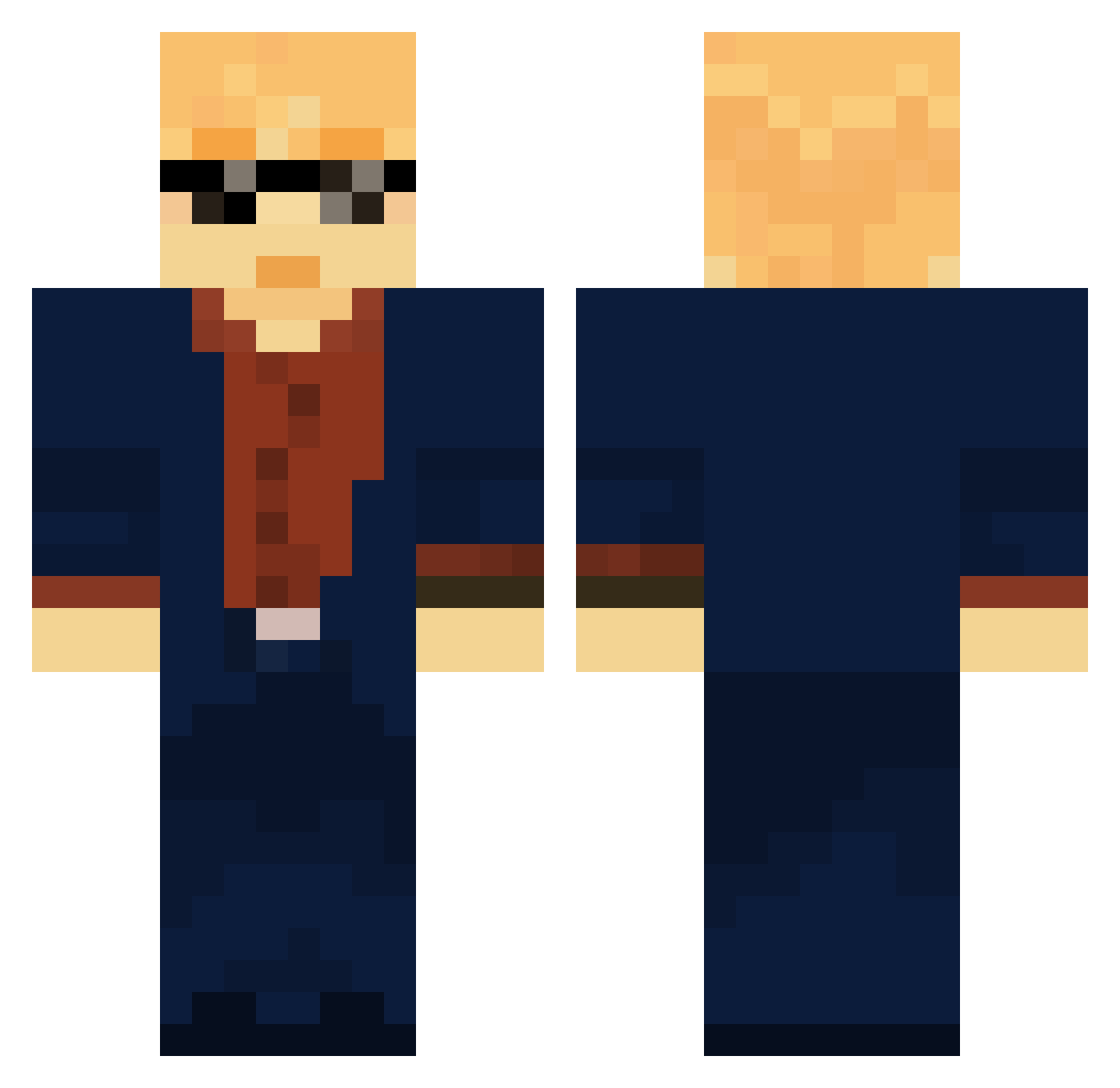 TheRealJaj Minecraft skin, front and back view