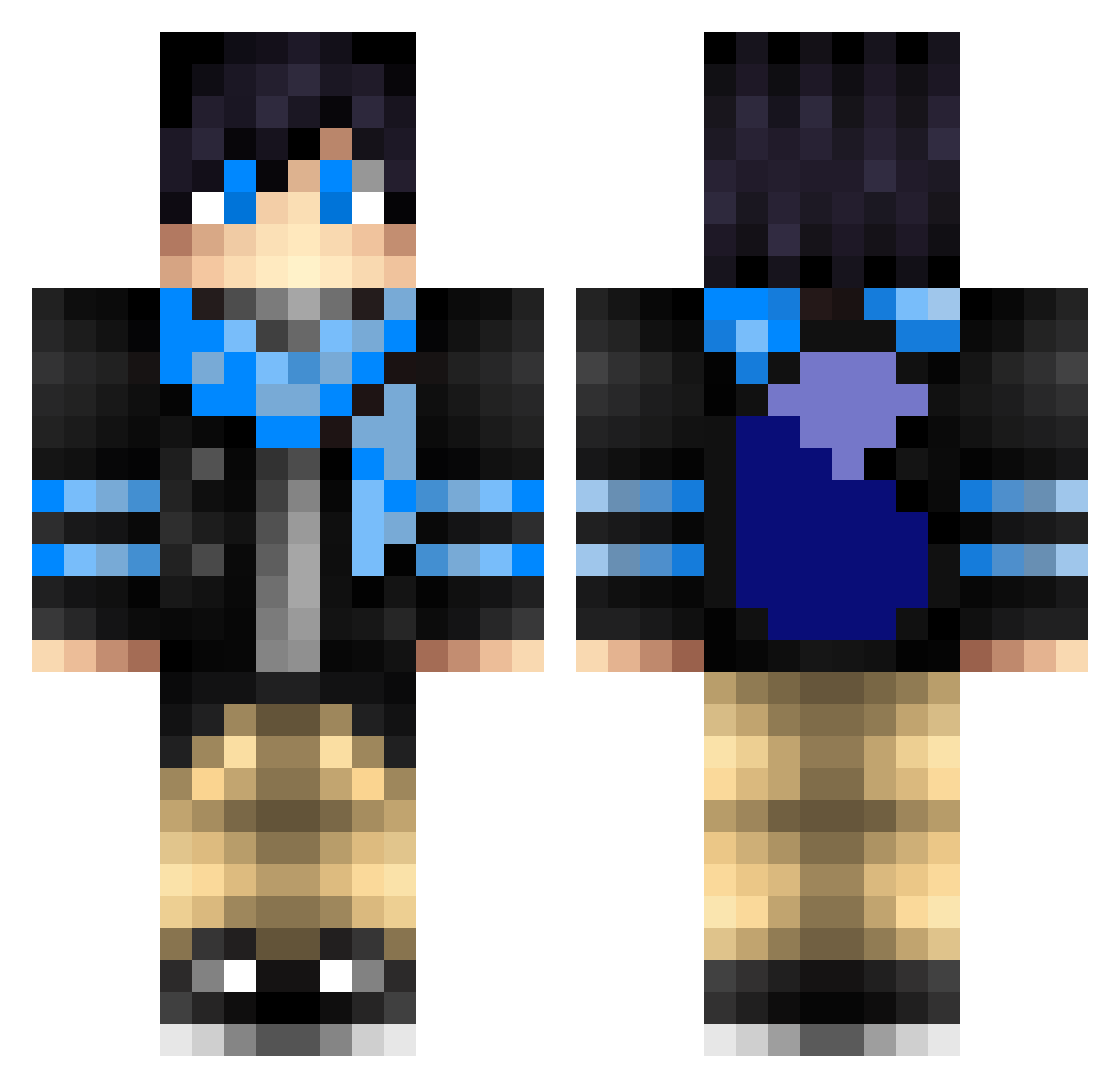 ReynBro Minecraft skin, front and back view