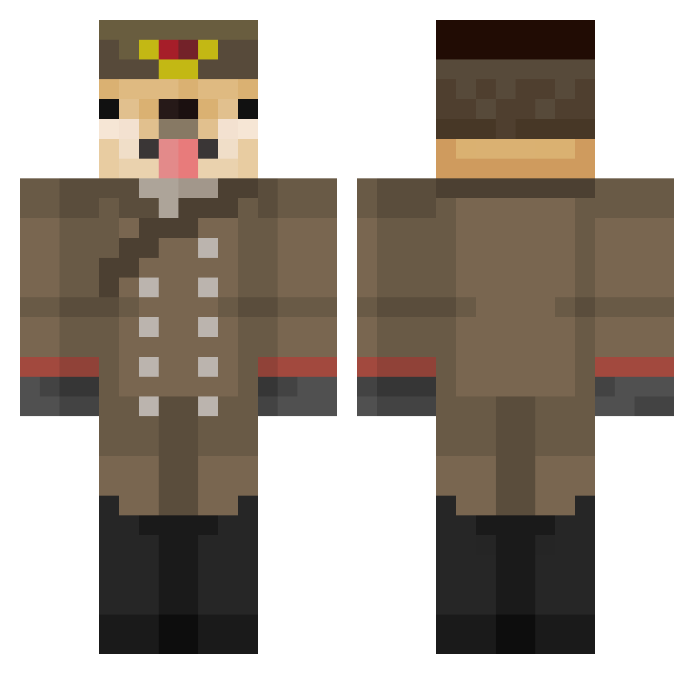 itsjesse12 Minecraft skin, front and back view