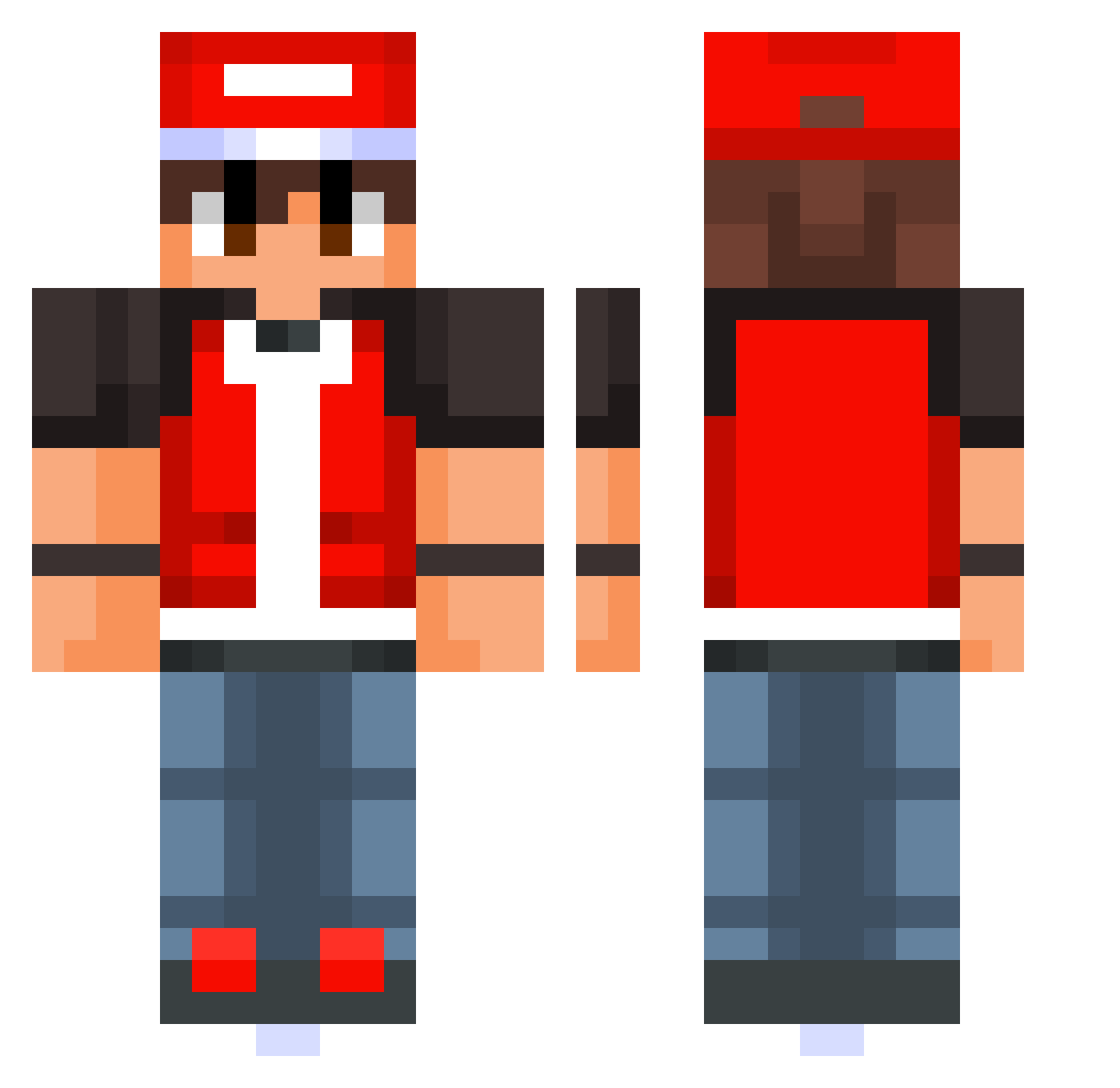 SugarSyndrome Minecraft skin, front and back view