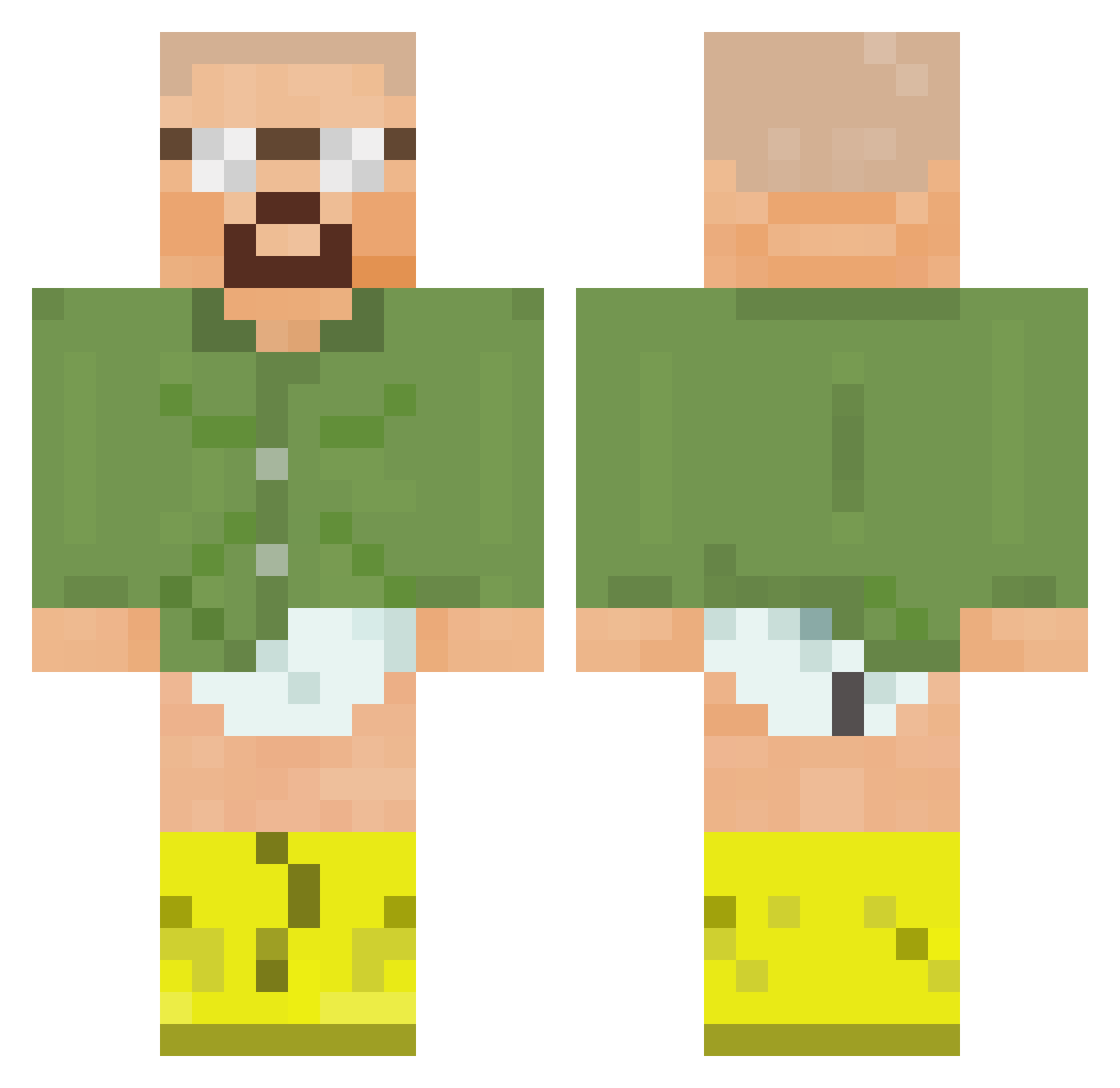 coscos001 Minecraft skin, front and back view