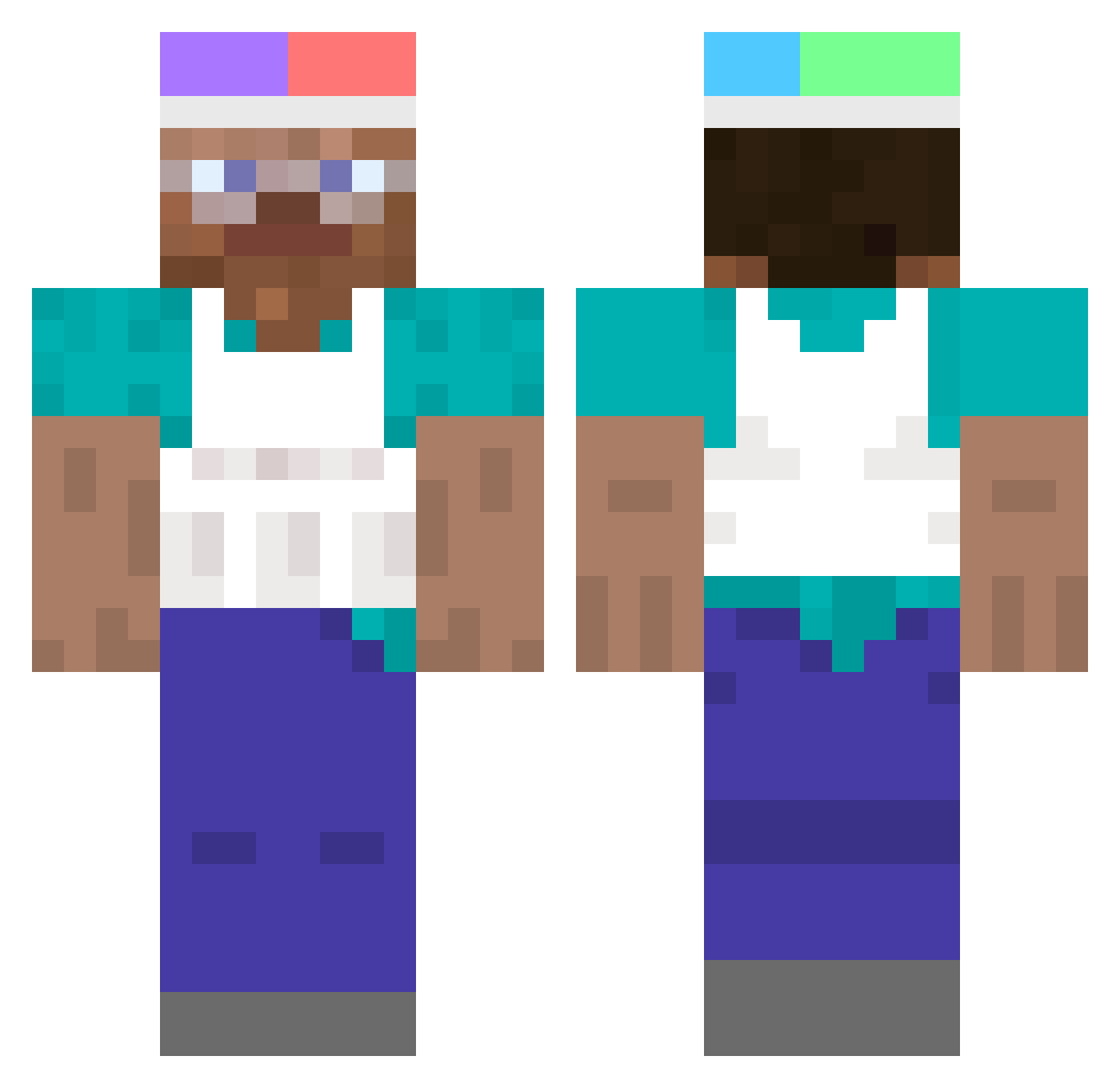 budapesztt Minecraft skin, front and back view