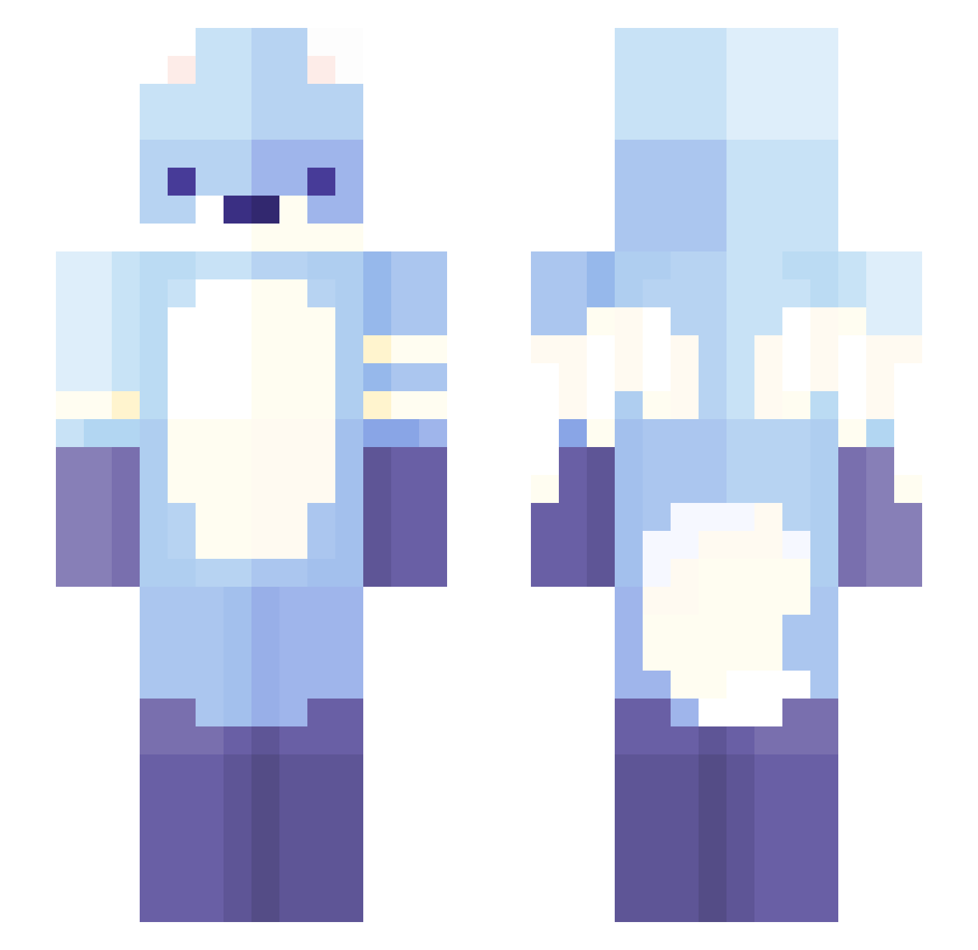 SizzlingSoda Minecraft skin, front and back view