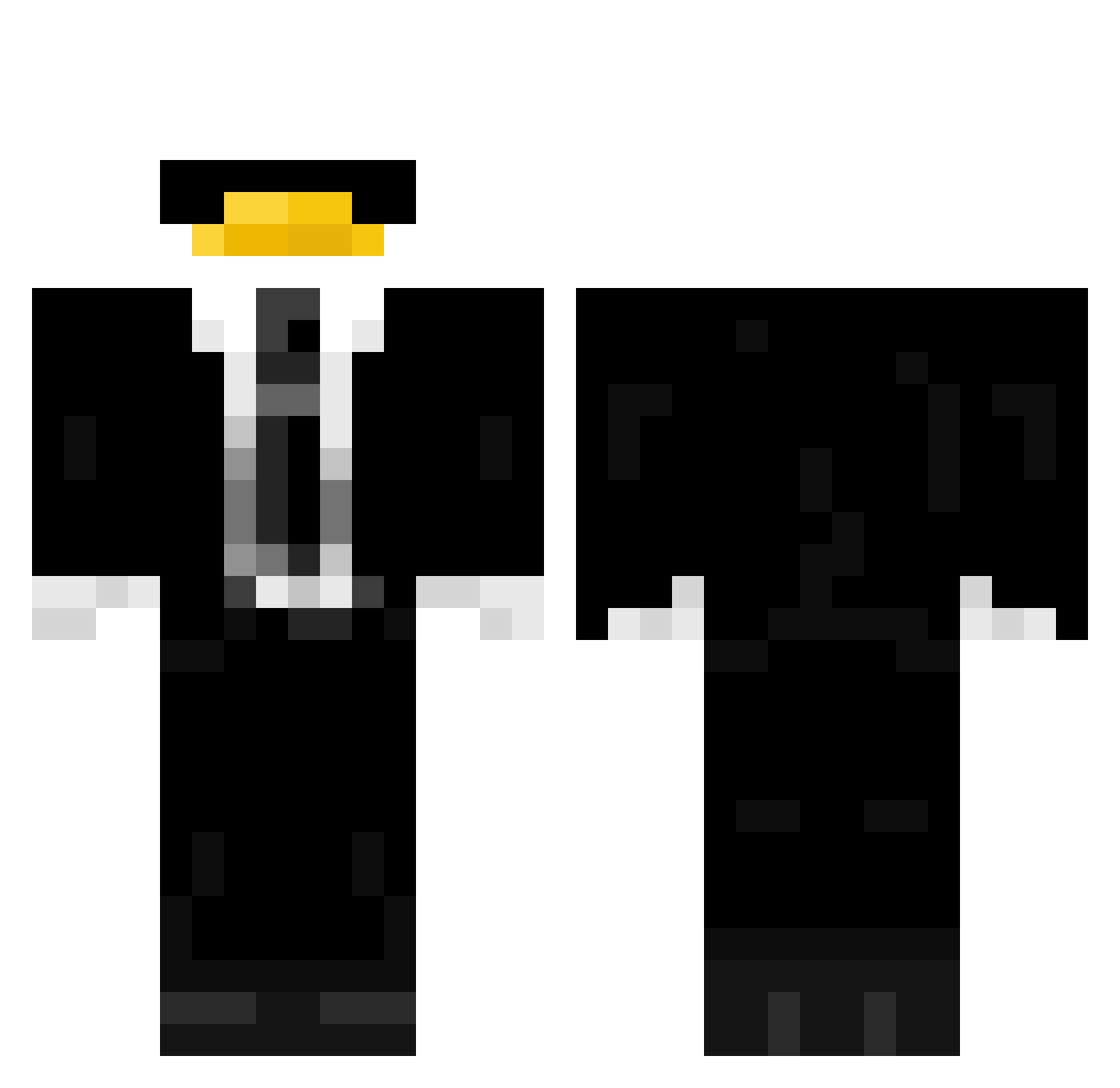 Lulleboy13 Minecraft skin, front and back view