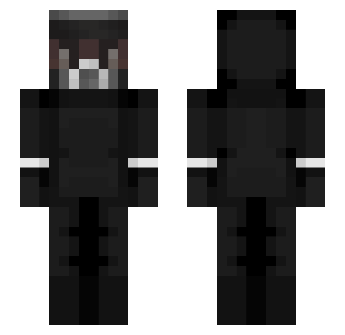 Superconductor Minecraft skin, front and back view