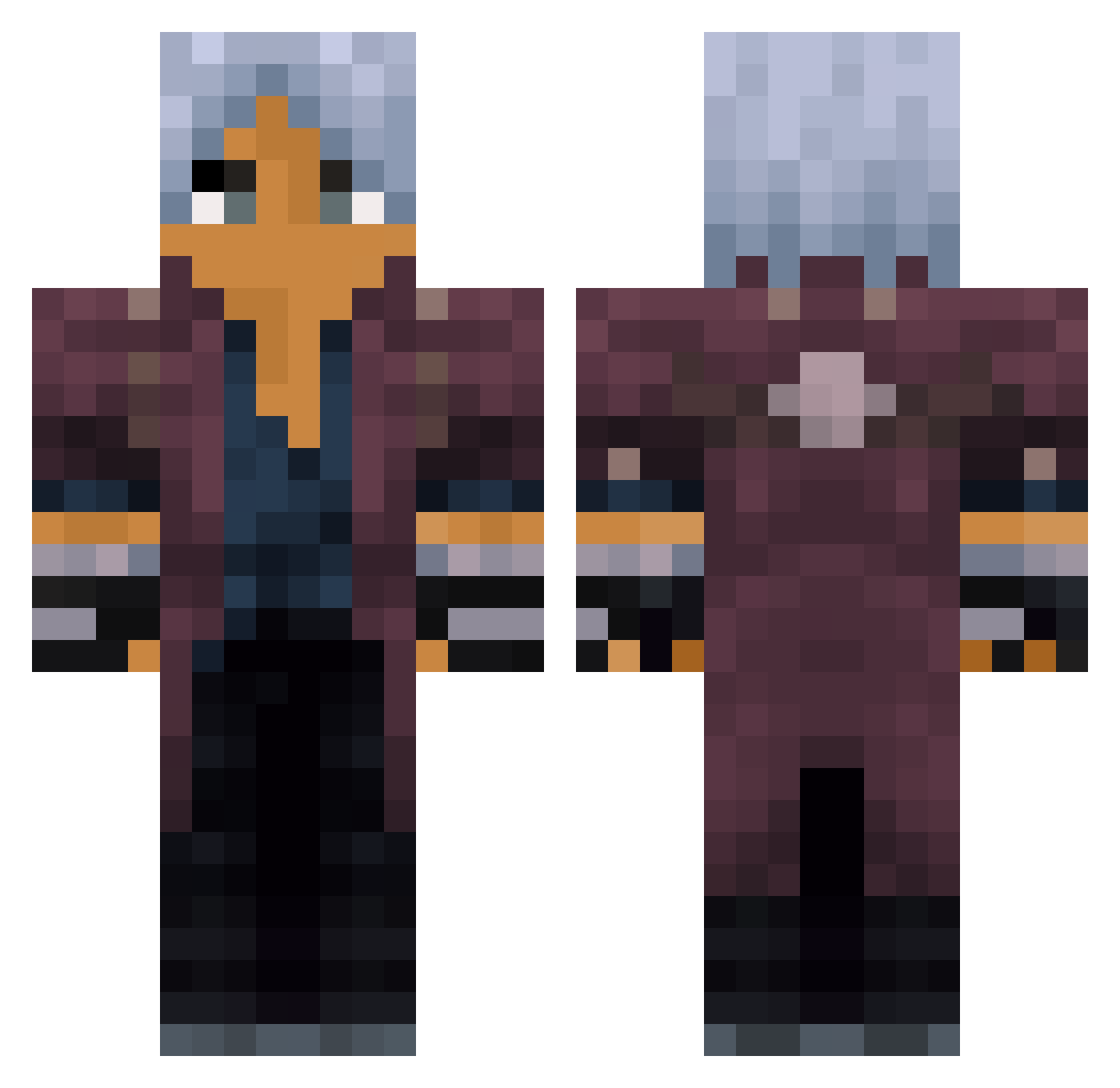 S3adawg Minecraft skin, front and back view