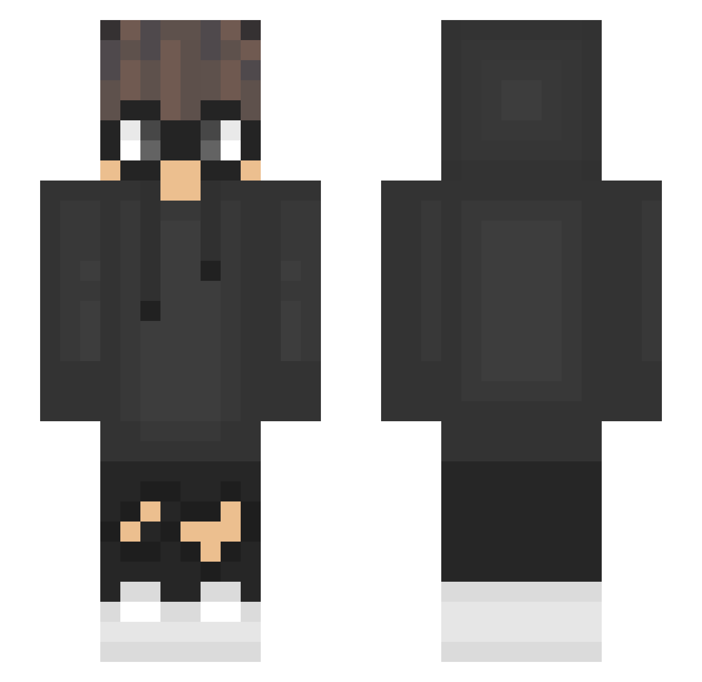 Qusqo Minecraft skin, front and back view