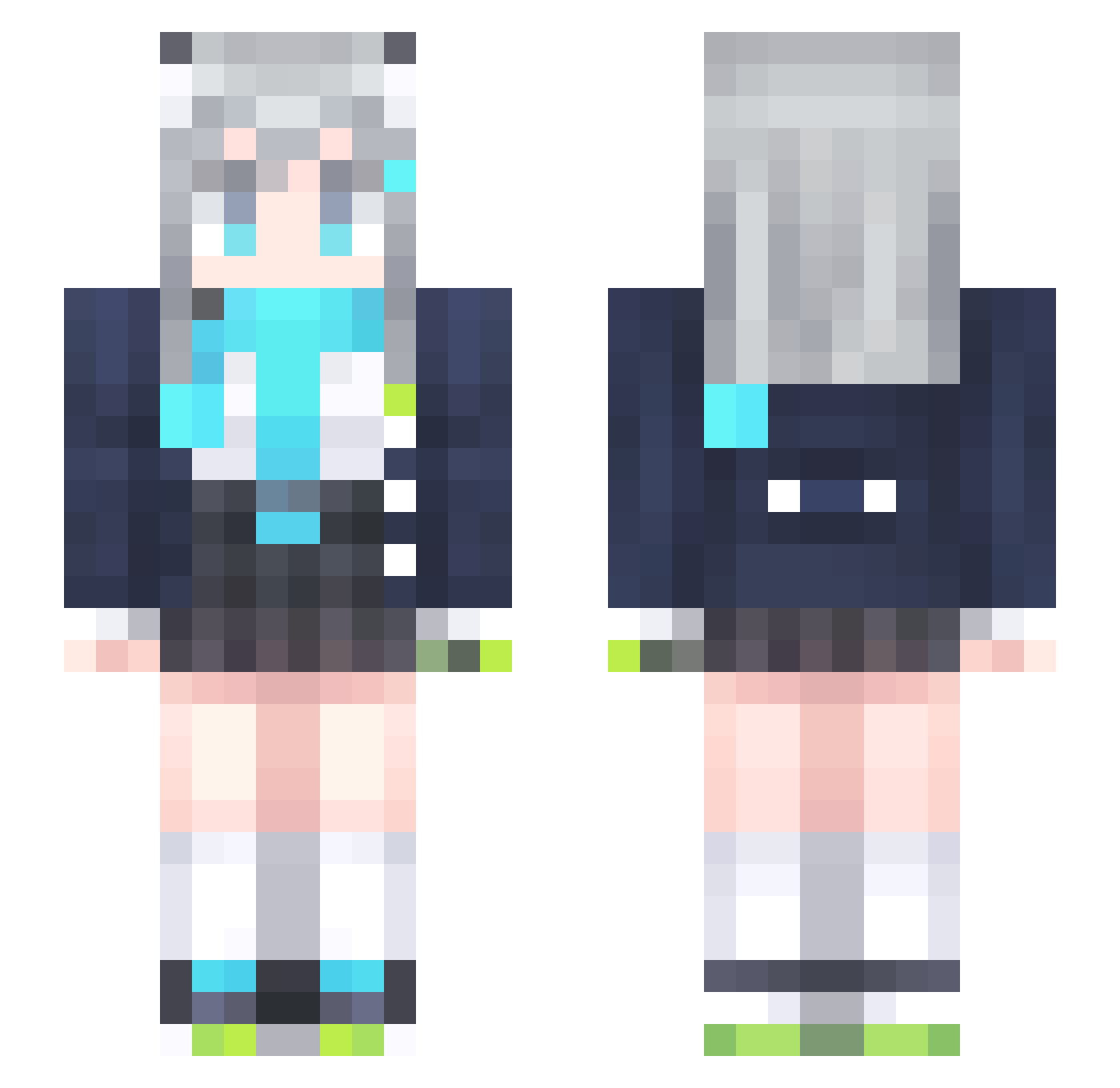 buding998 Minecraft skin, front and back view