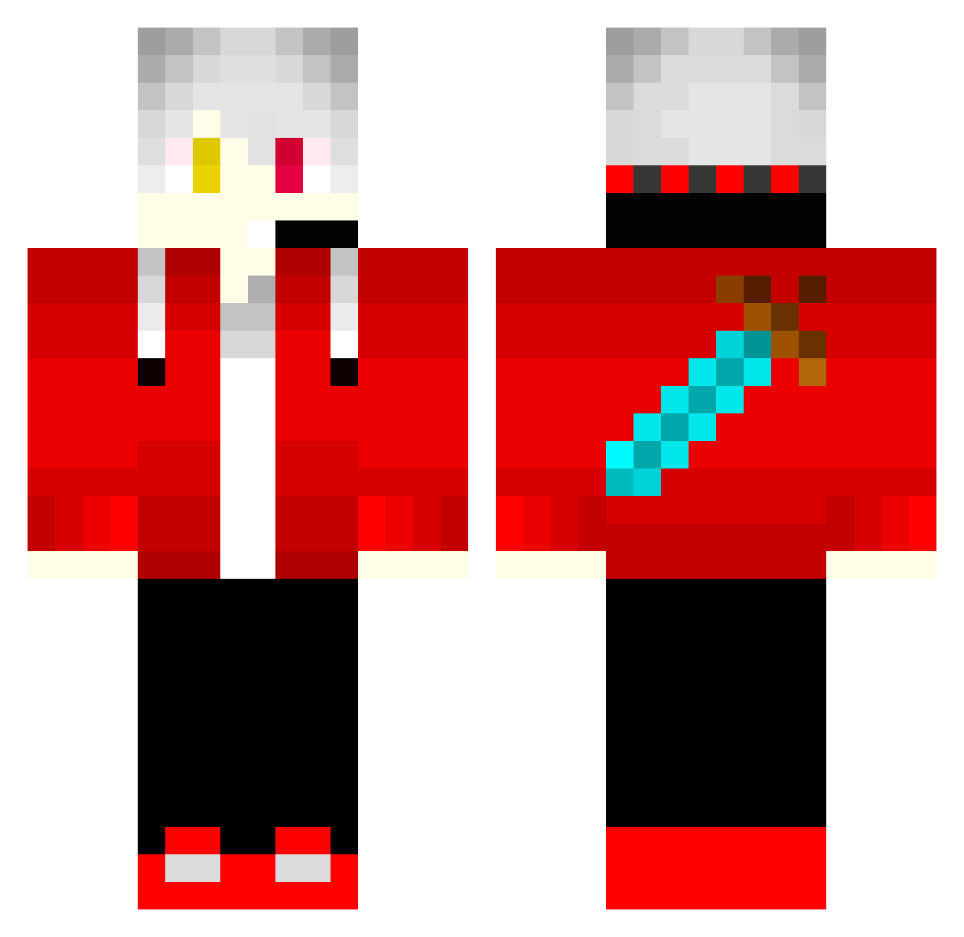 IamRemi Minecraft skin, front and back view