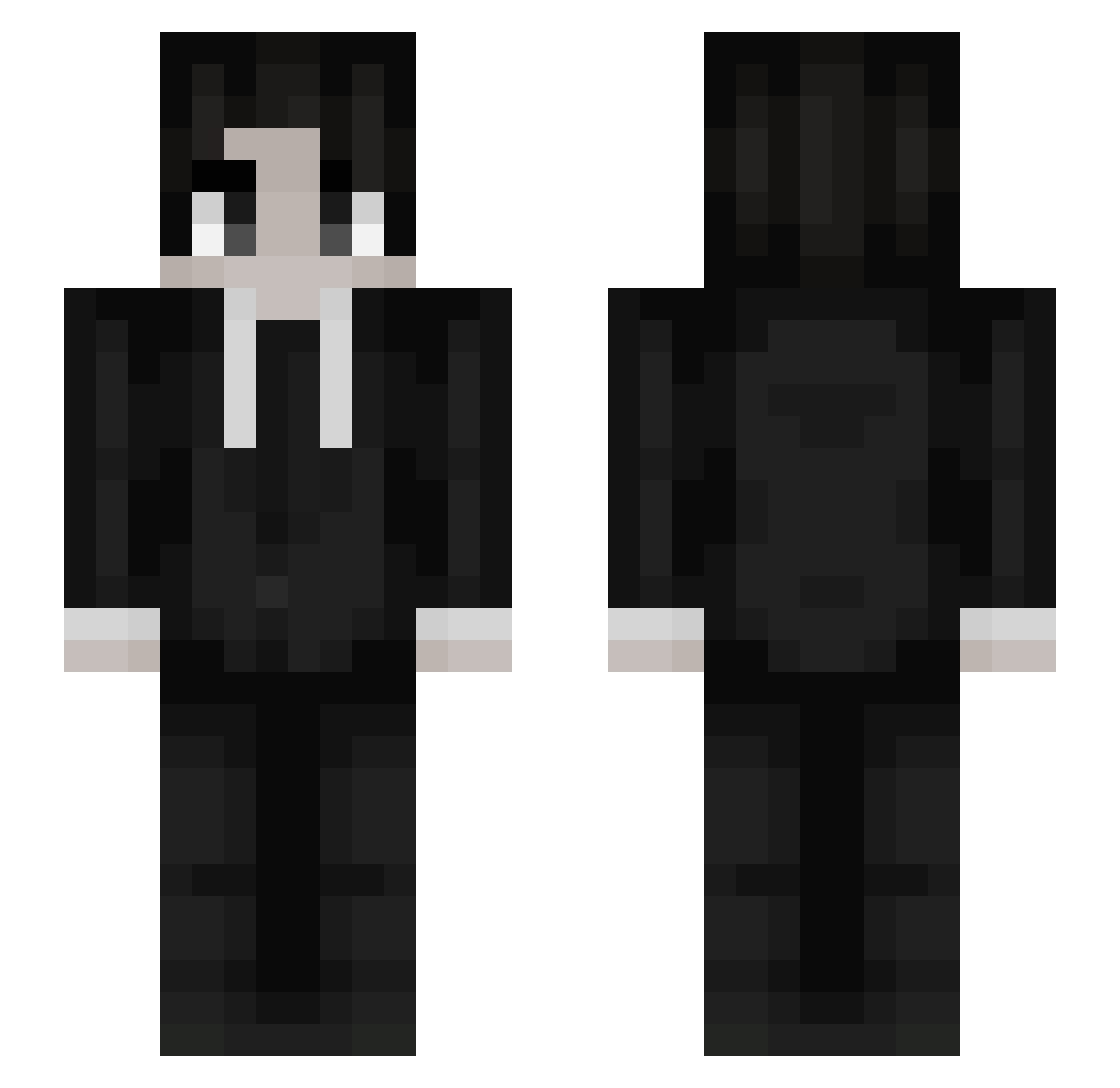VoiddnceKey Minecraft skin, front and back view