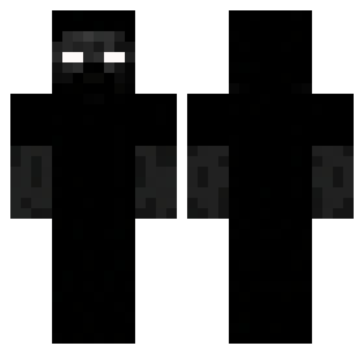 TheMeeky Minecraft skin, front and back view