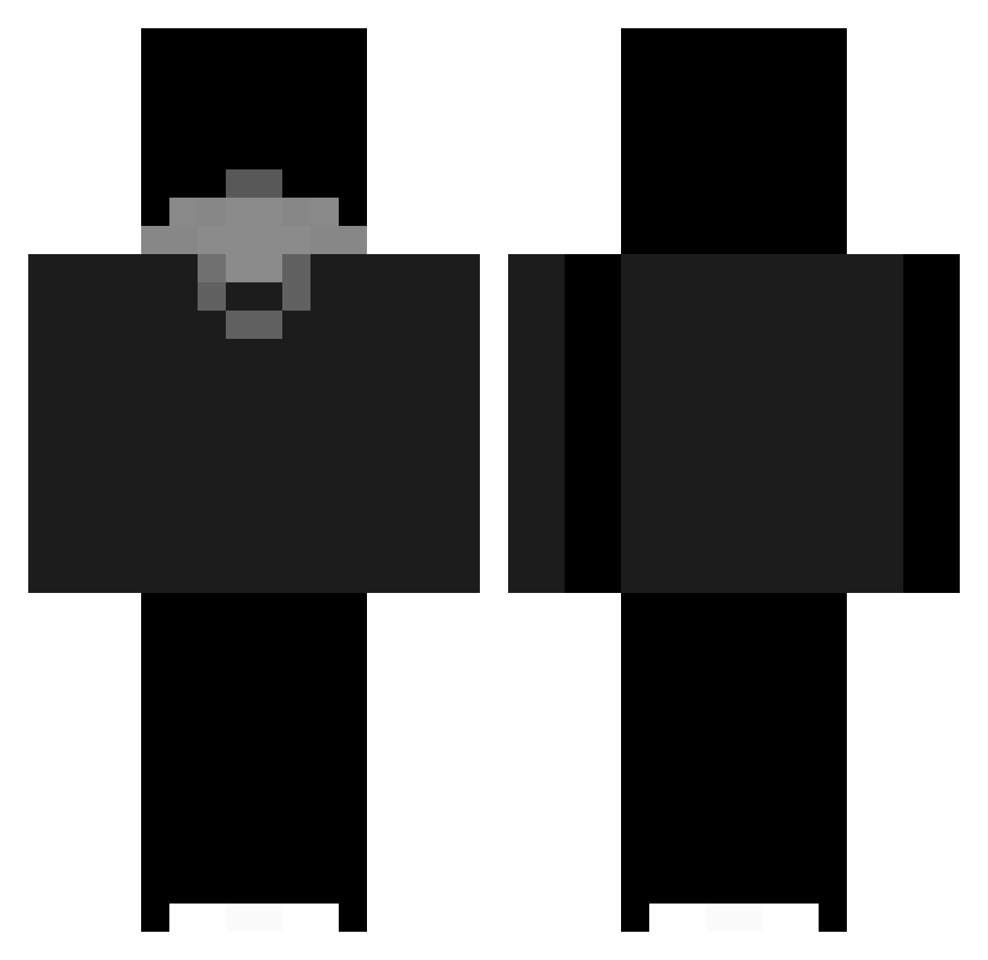 terascs Minecraft skin, front and back view