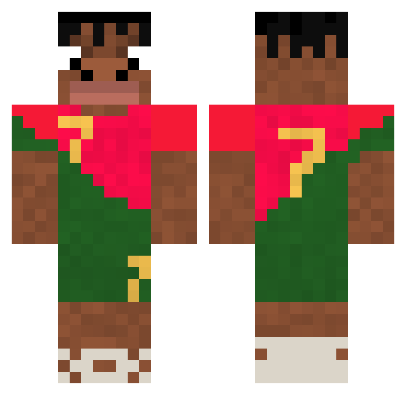 0_cave_0 Minecraft skin, front and back view