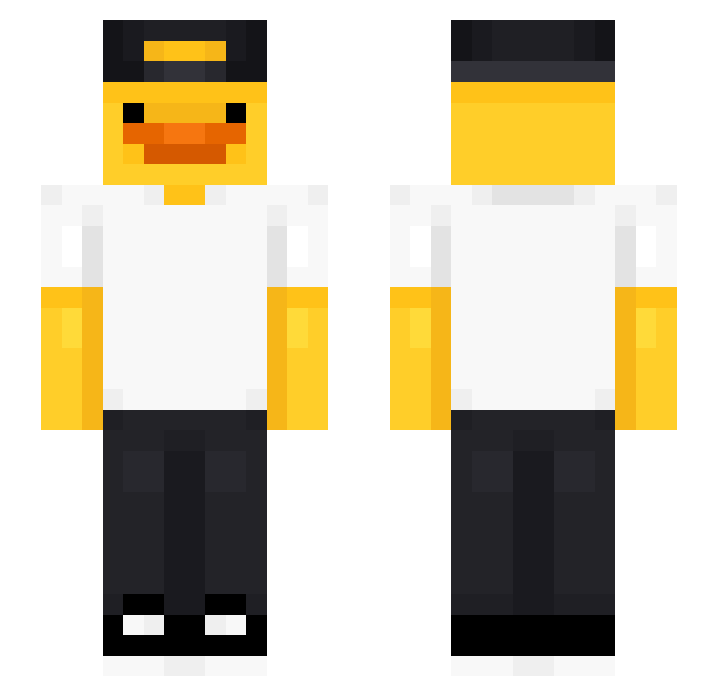 IceCreap44 Minecraft skin, front and back view