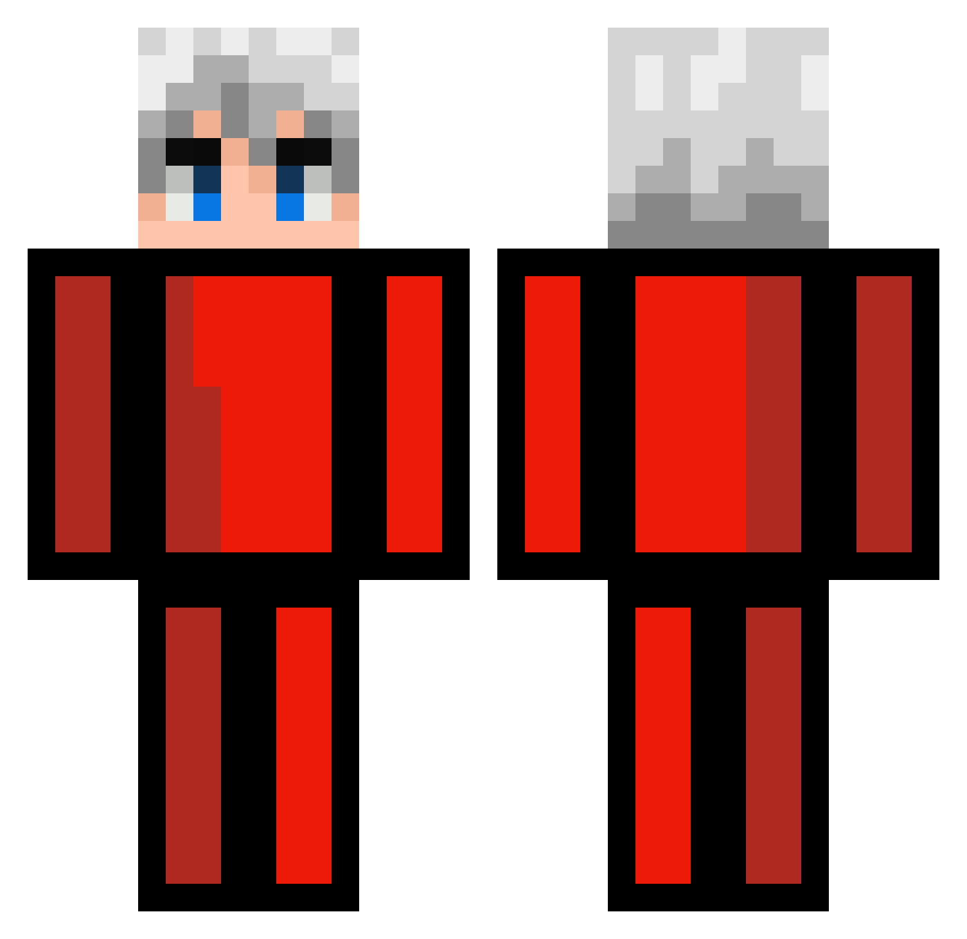 Maicol83 Minecraft skin, front and back view