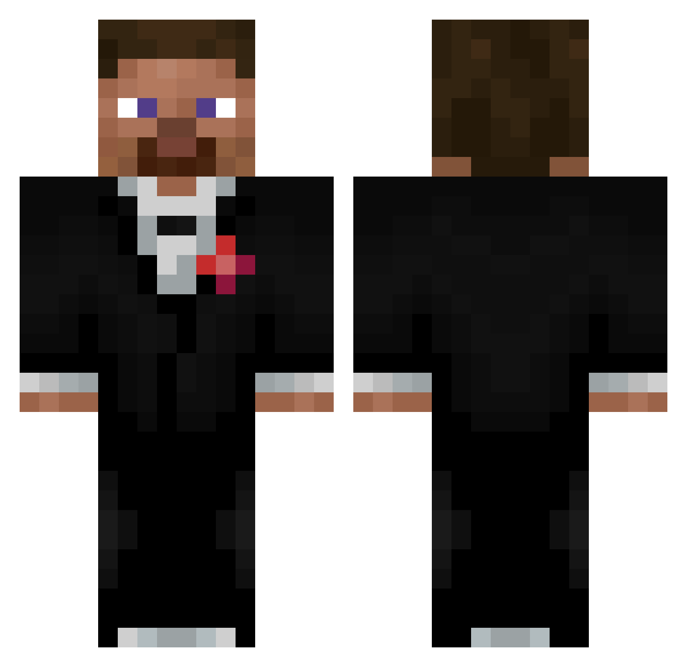 taanr Minecraft skin, front and back view