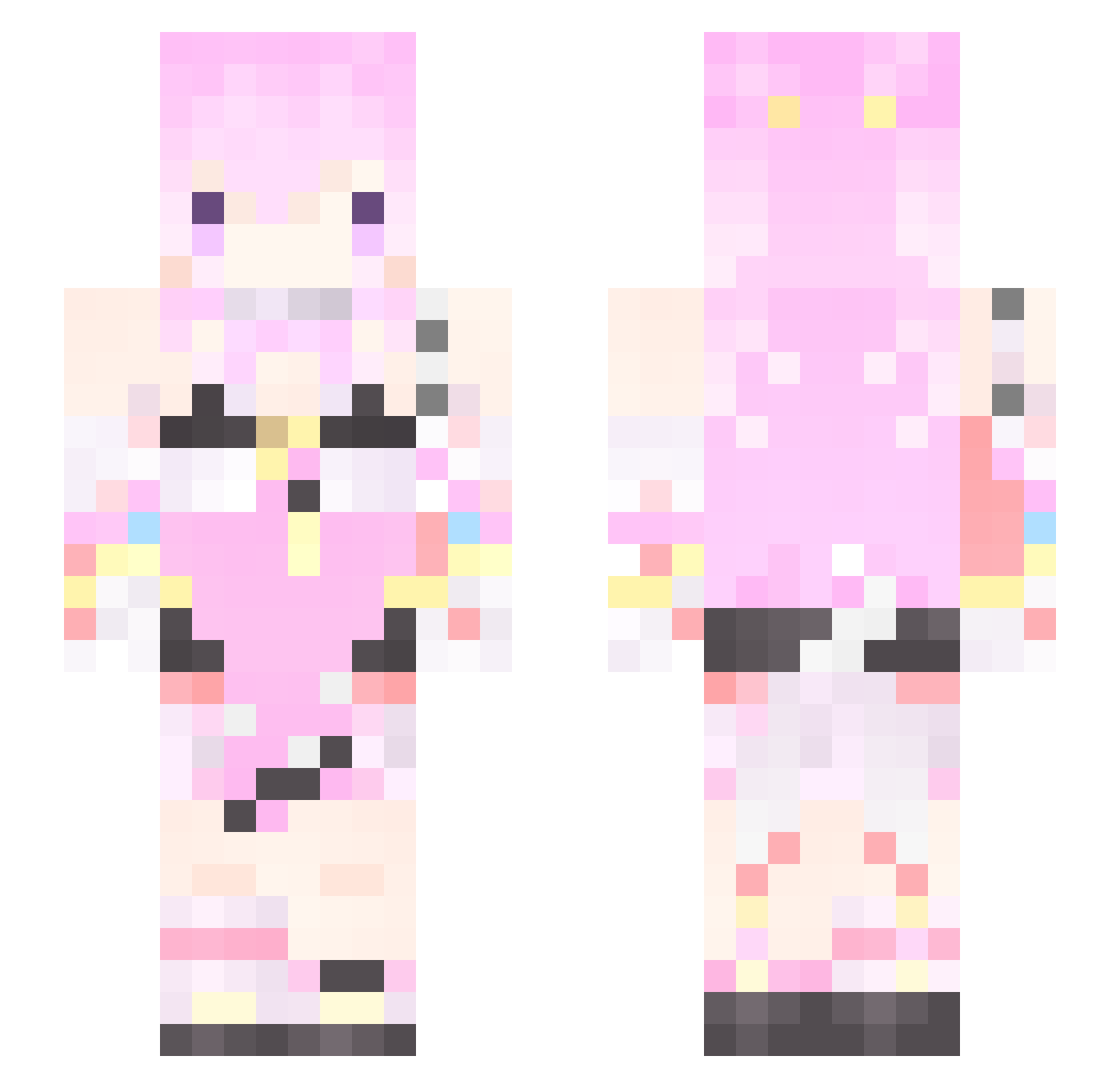 asriel_1026 Minecraft skin, front and back view