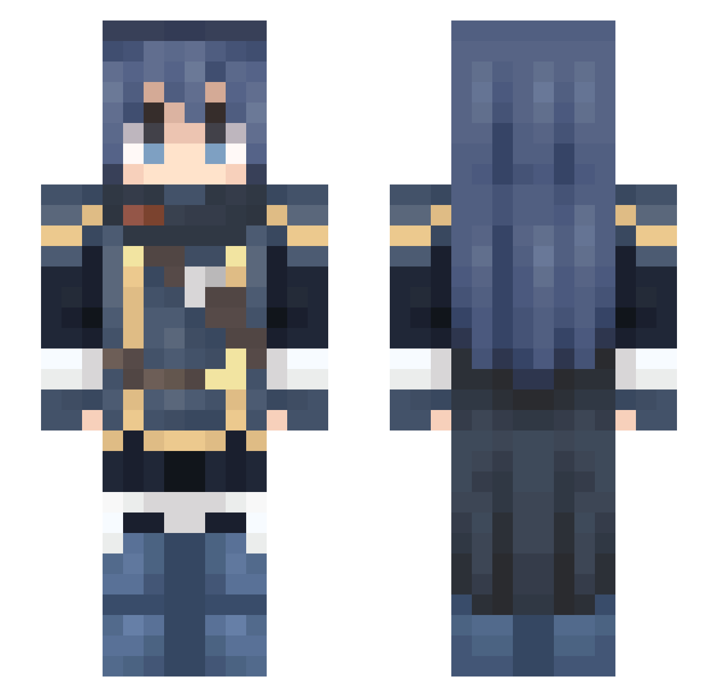 CatExis Minecraft skin, front and back view