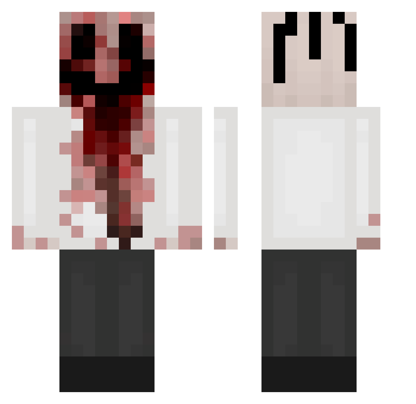 zombiejeb45 Minecraft skin, front and back view