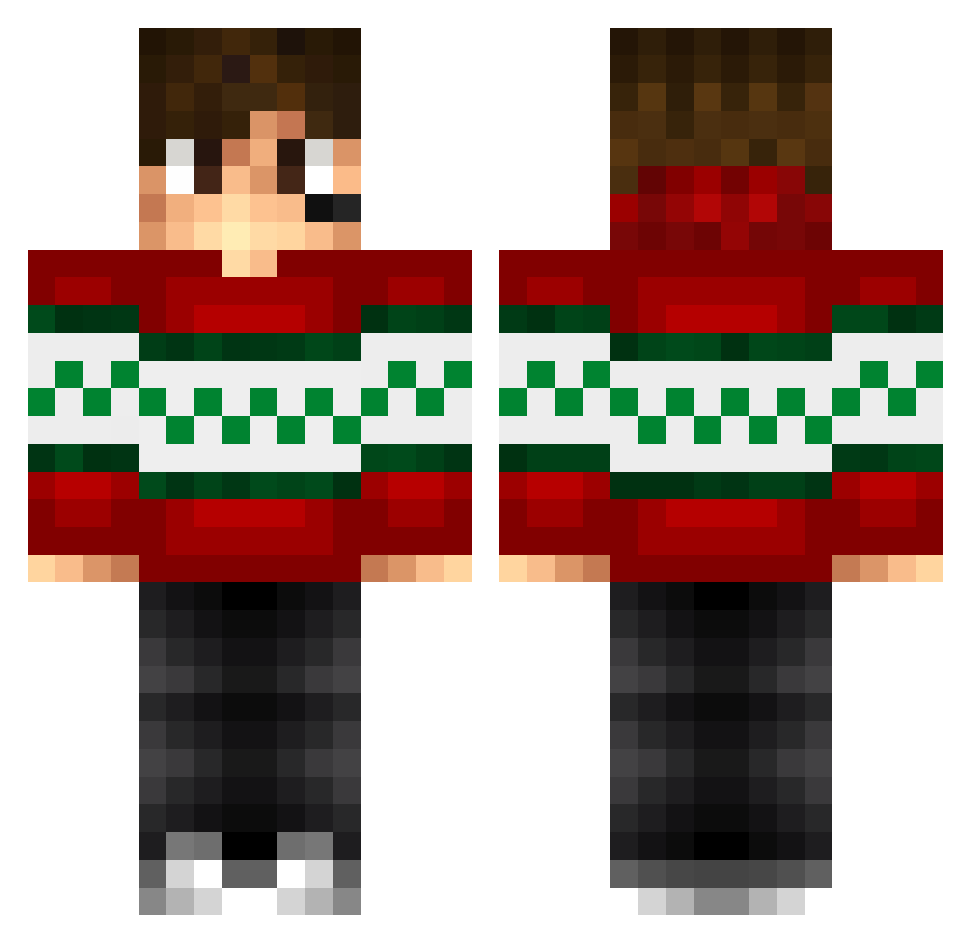 ArosTheGod Minecraft skin, front and back view