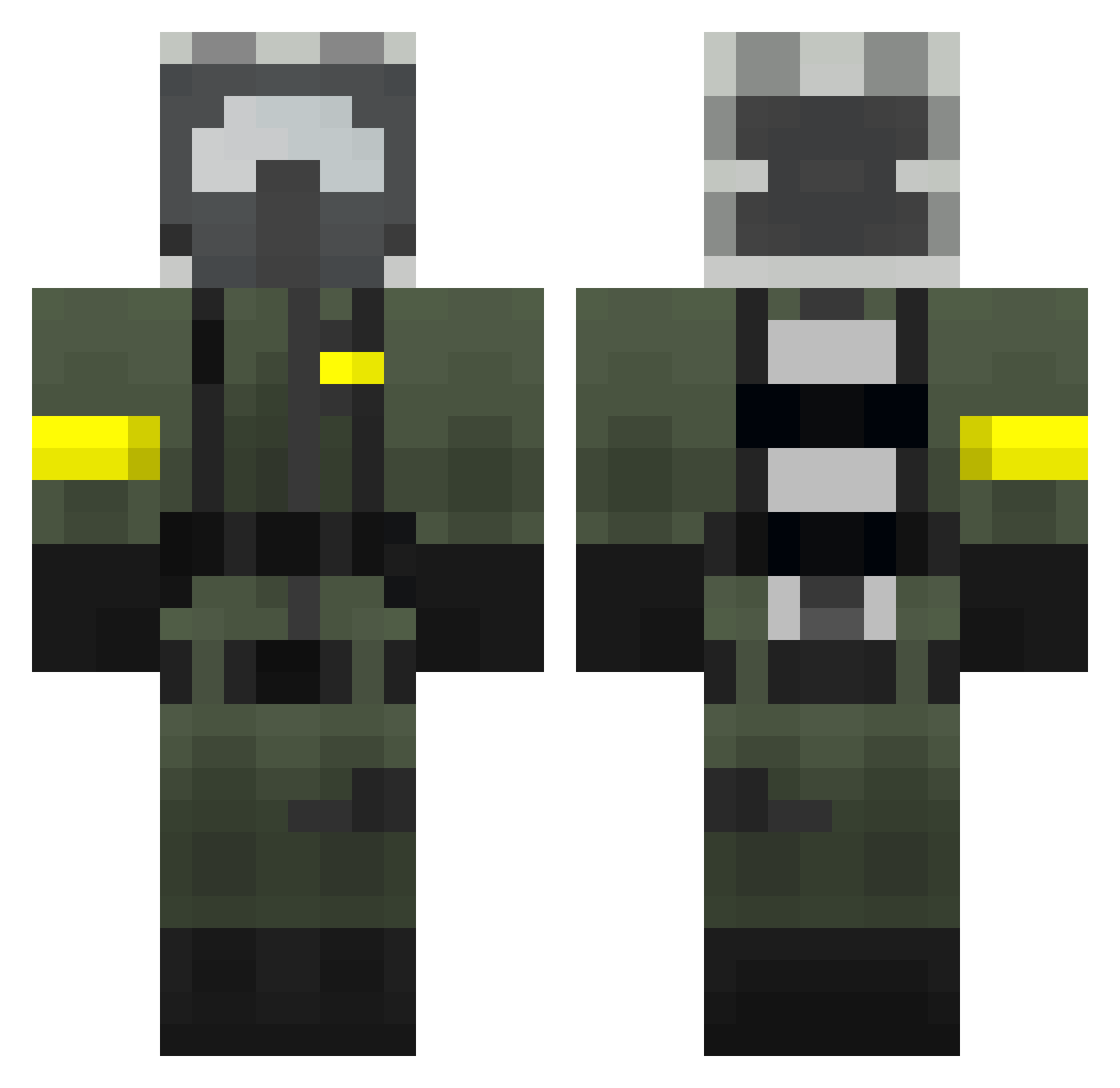 Ryan3DJR Minecraft skin, front and back view