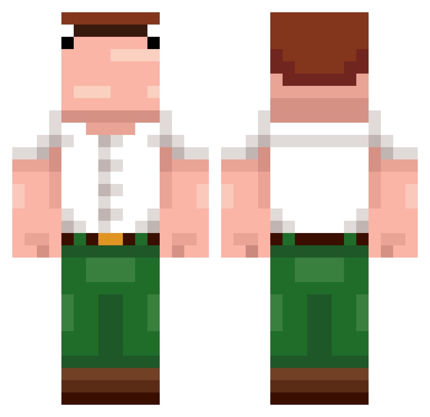 KanjixXShen Minecraft skin, front and back view