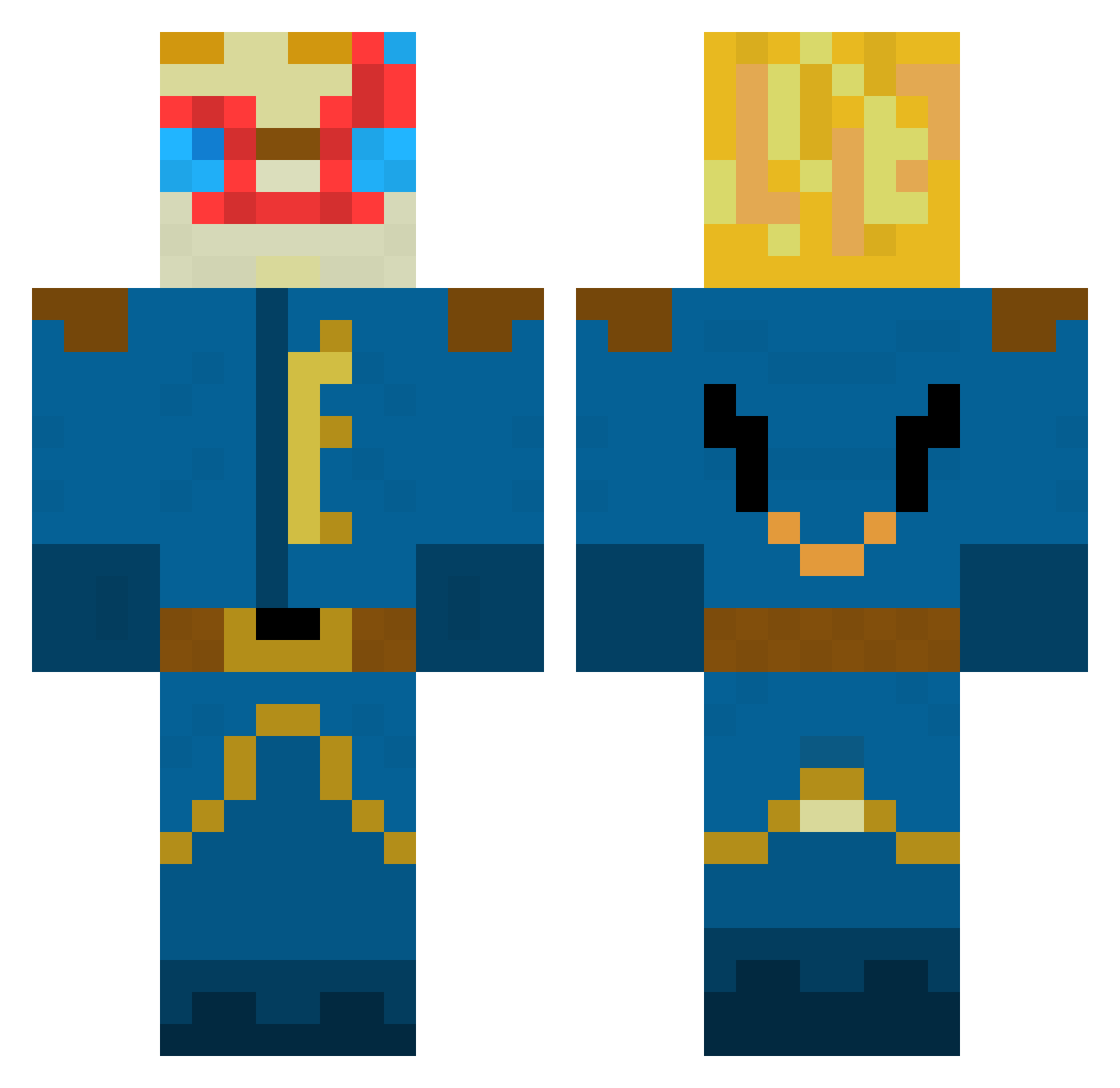 Gioelecannone Minecraft skin, front and back view