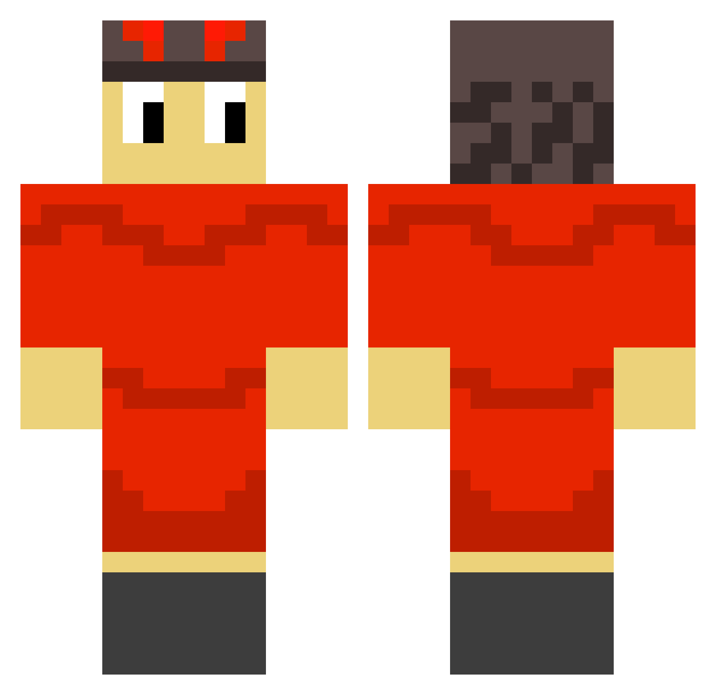 ShikaiIsYes Minecraft skin, front and back view