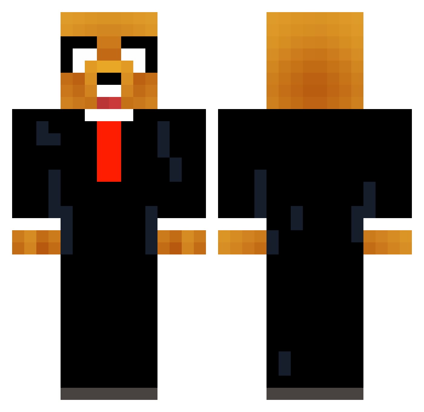Xeneizer Minecraft skin, front and back view