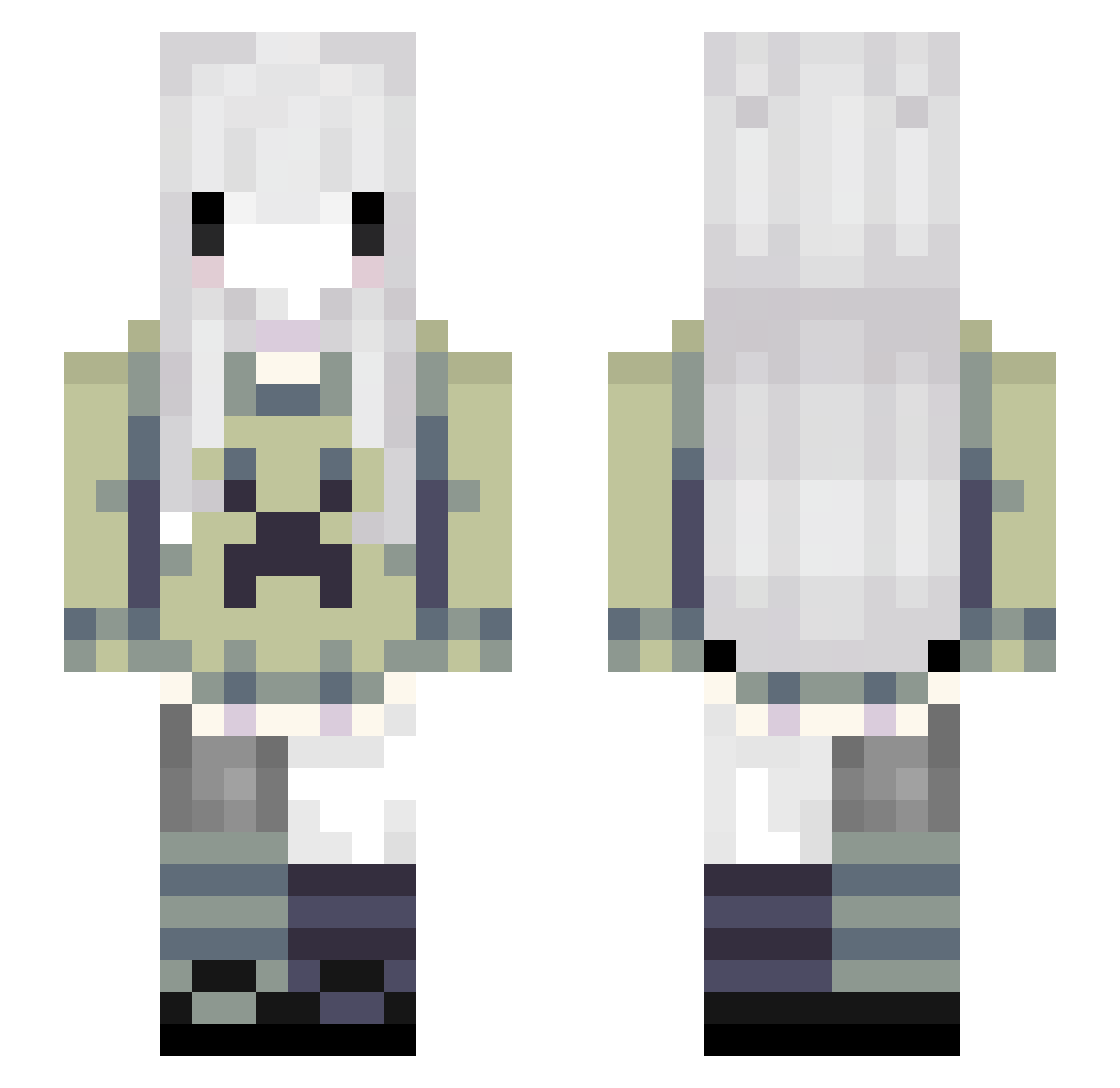ruuuvi Minecraft skin, front and back view