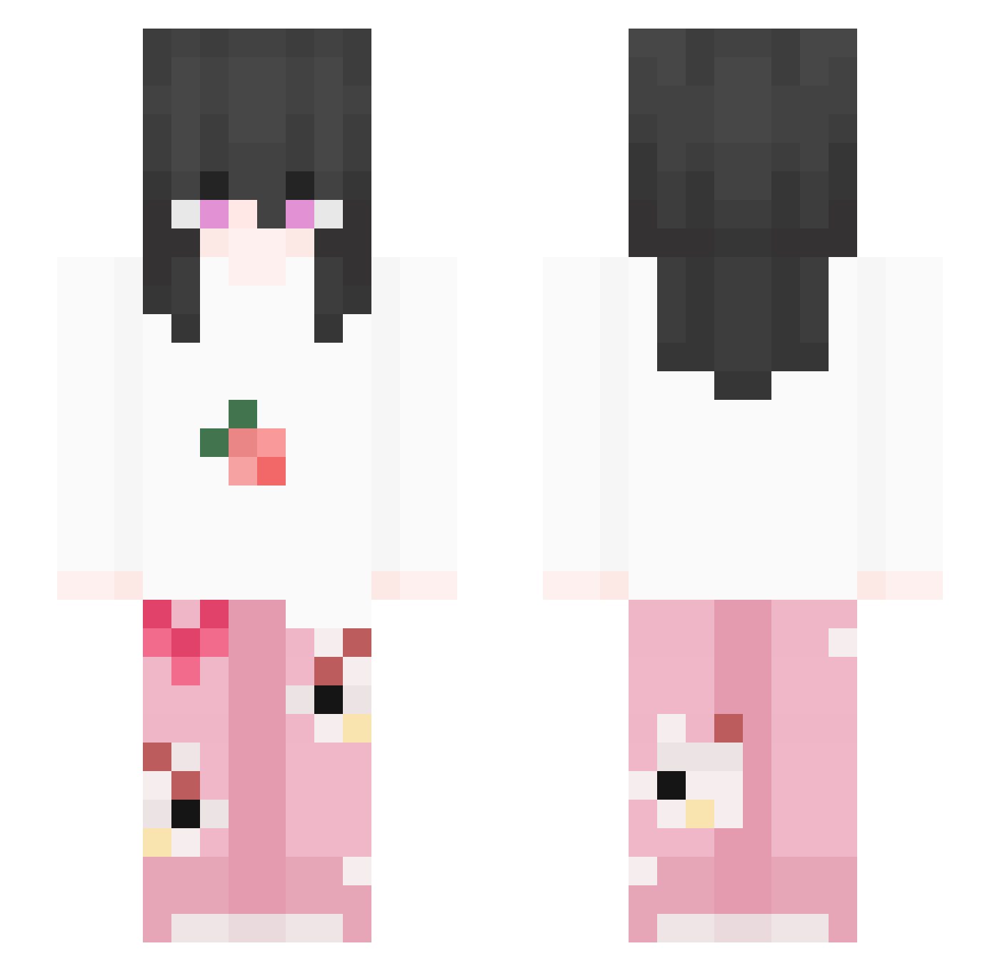aaaamberw Minecraft skin, front and back view