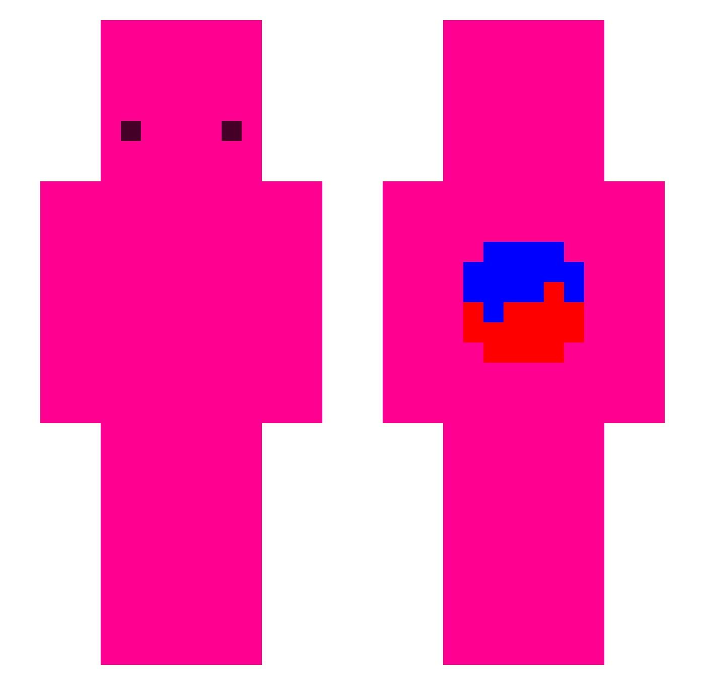the1biv Minecraft skin, front and back view