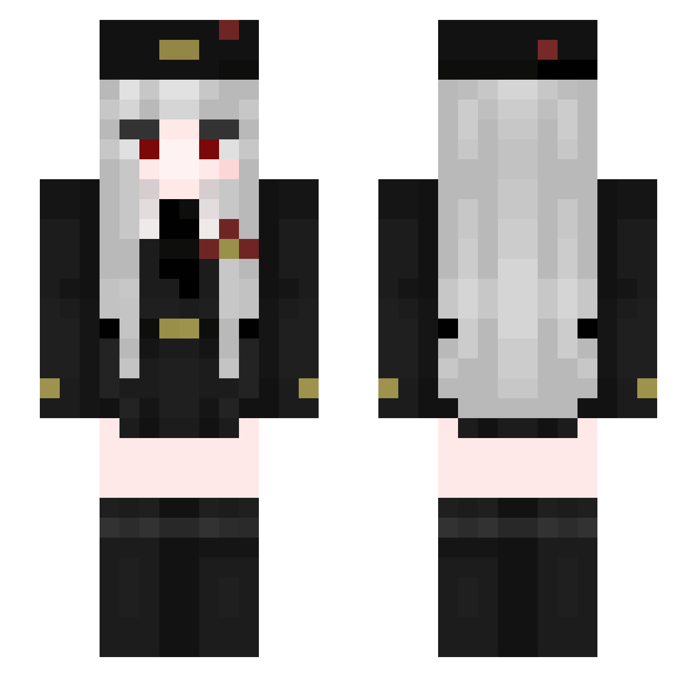 01s_ Minecraft skin, front and back view
